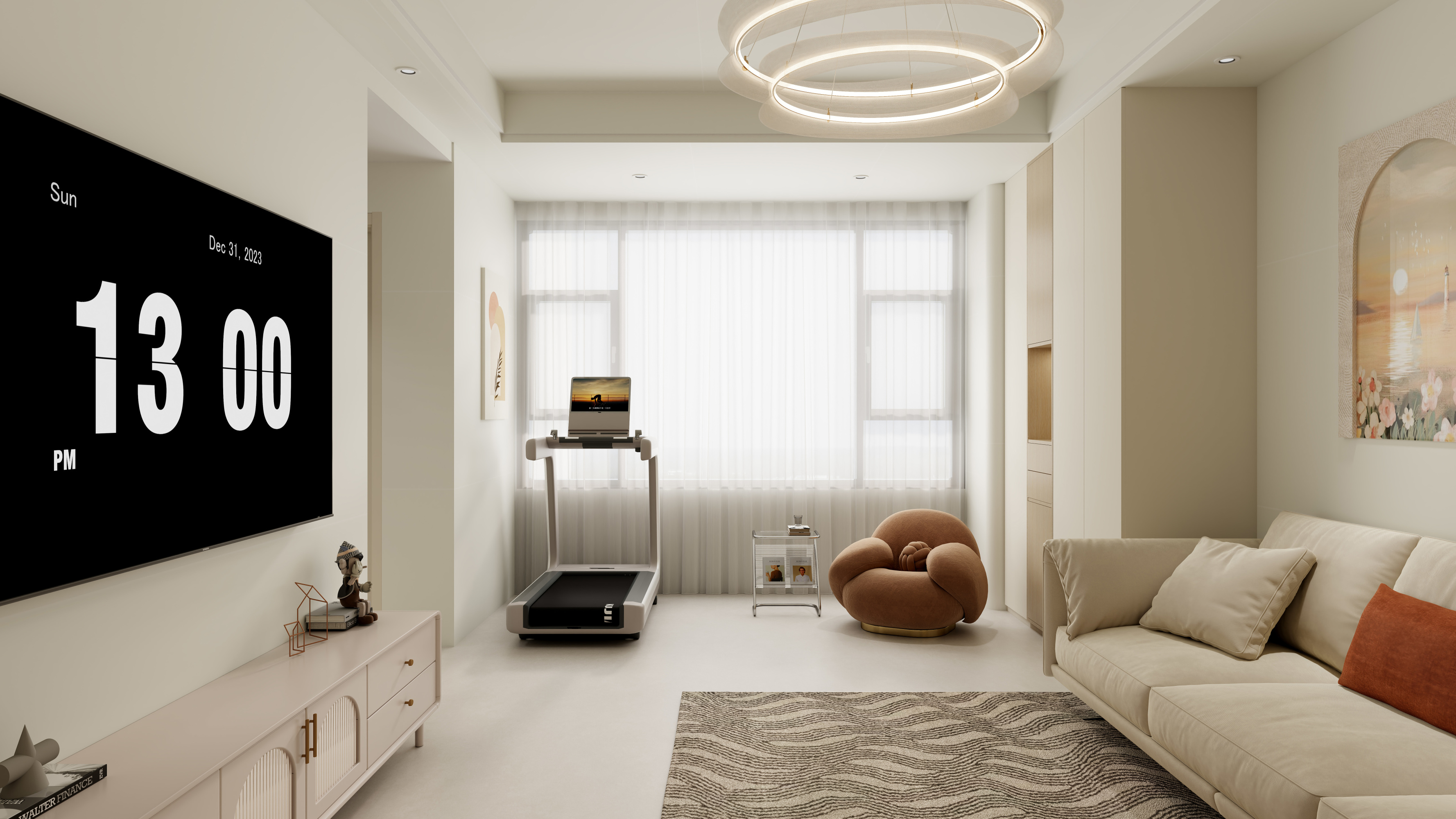 奶油简约风家装效果图[ID: 114246667]_建e效果图