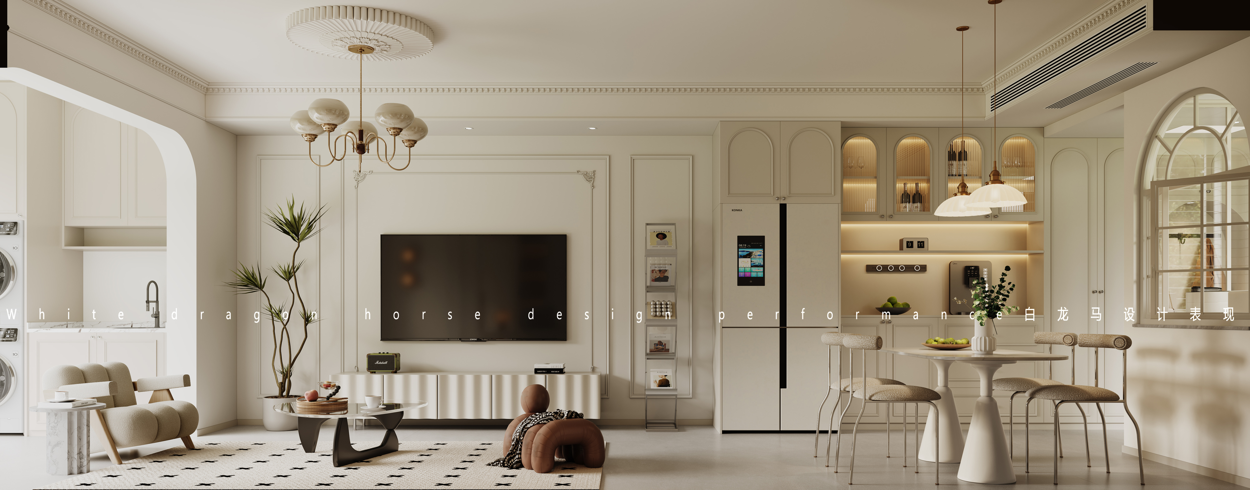 法式奶油风家装效果图[ID: 114246685]_建e效果图