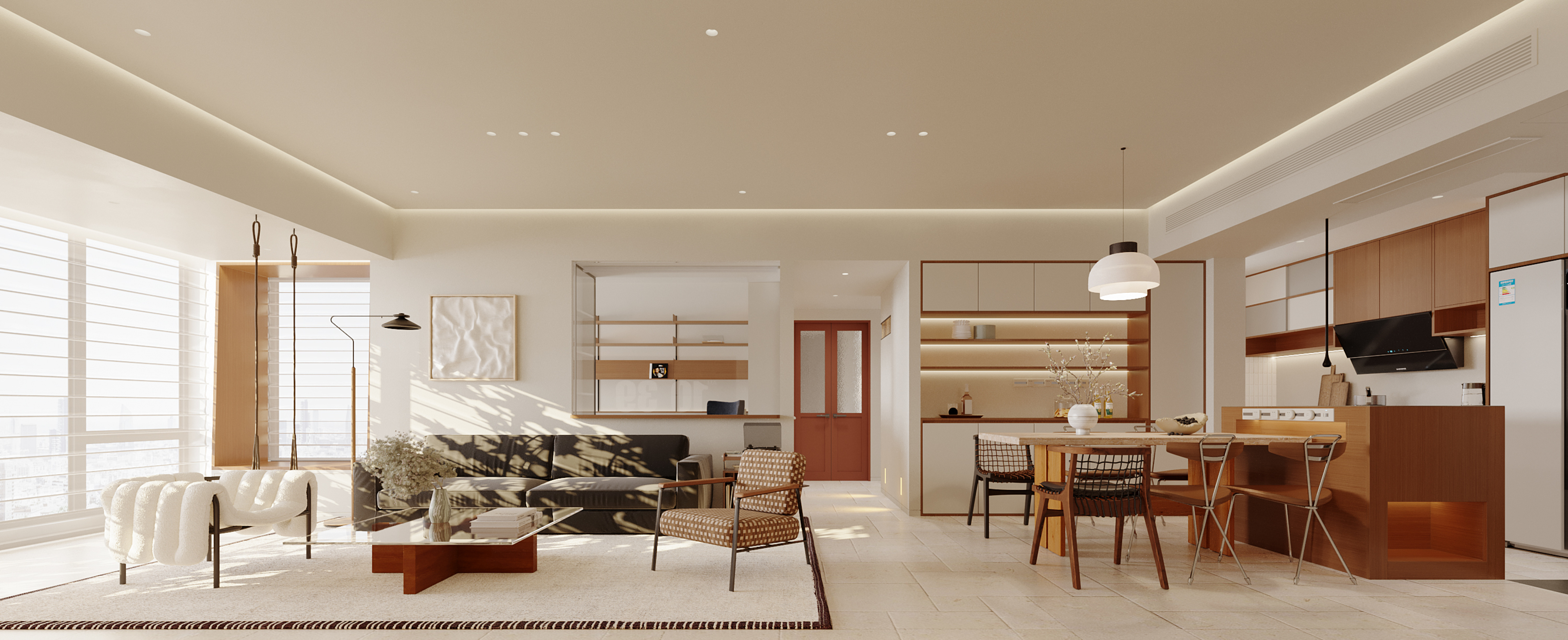 原木极简家装效果图[ID: 114246689]_建e效果图