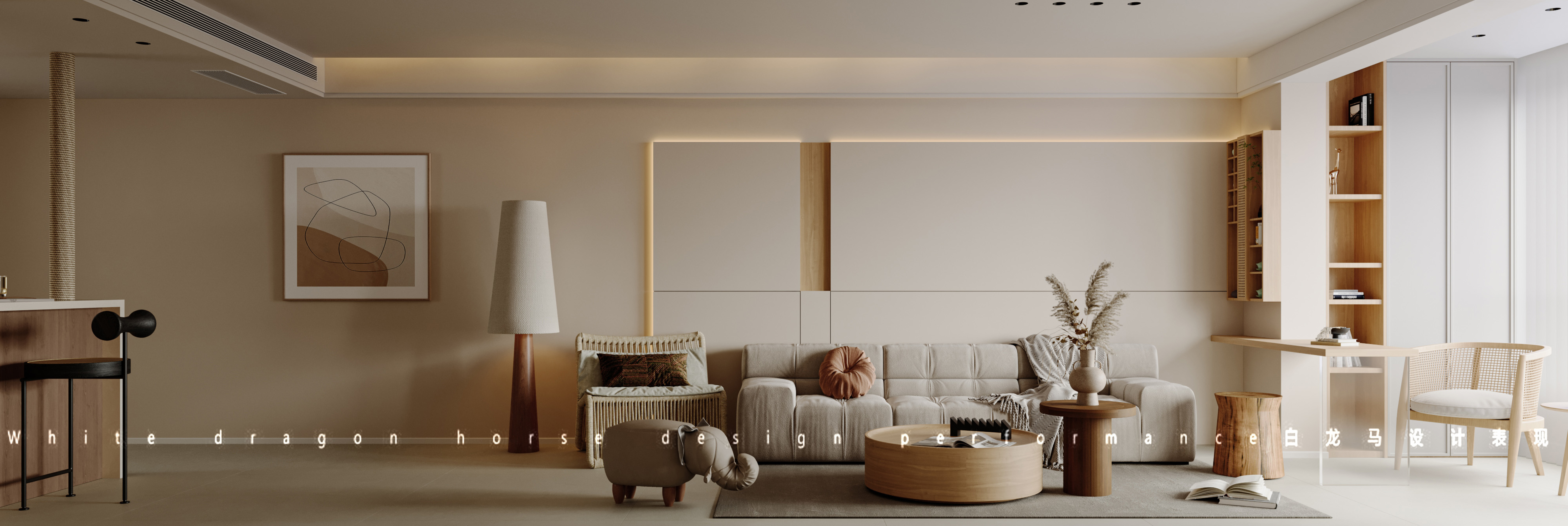 轻侘寂简约风家装效果图[ID: 114246753]_建e效果图