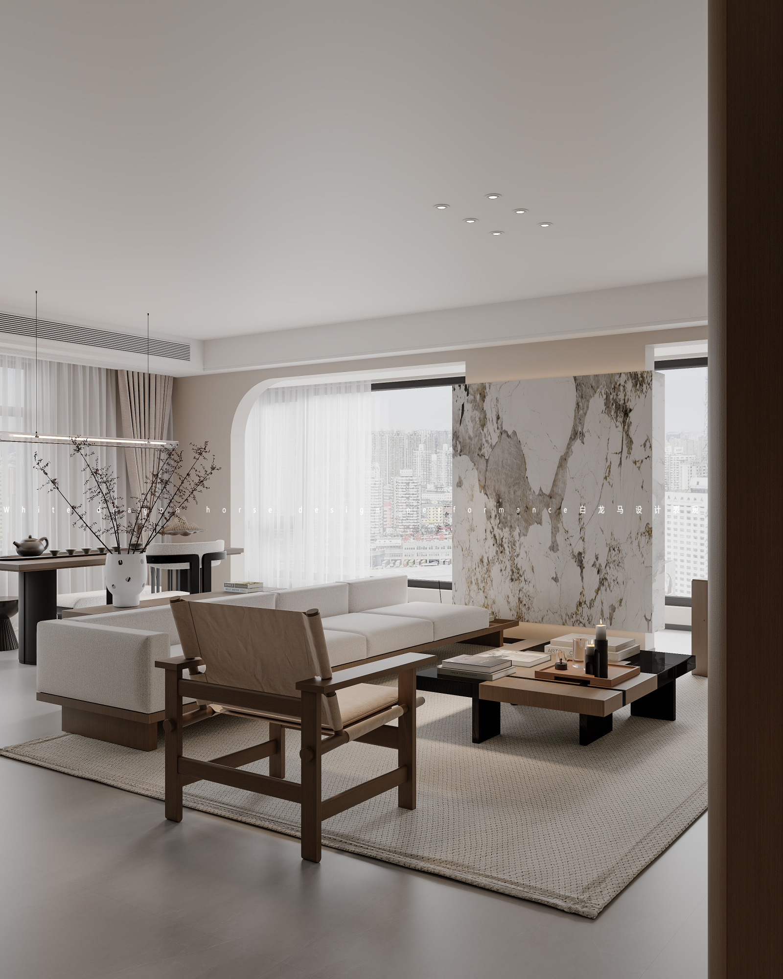 新中式客餐厅效果图[ID: 114246688]_建e效果图