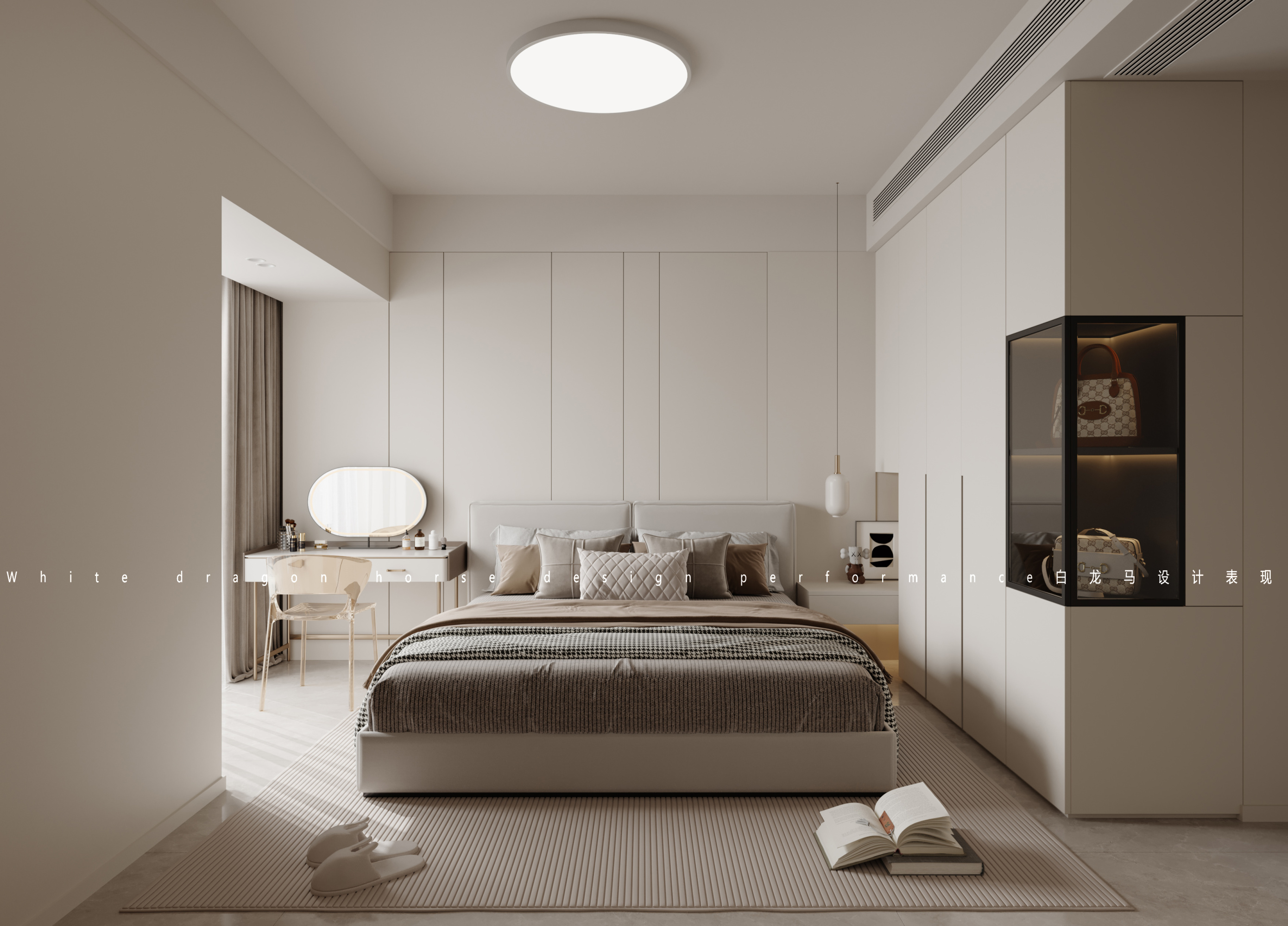 现代奶油风家装效果图[ID: 114246708]_建e效果图