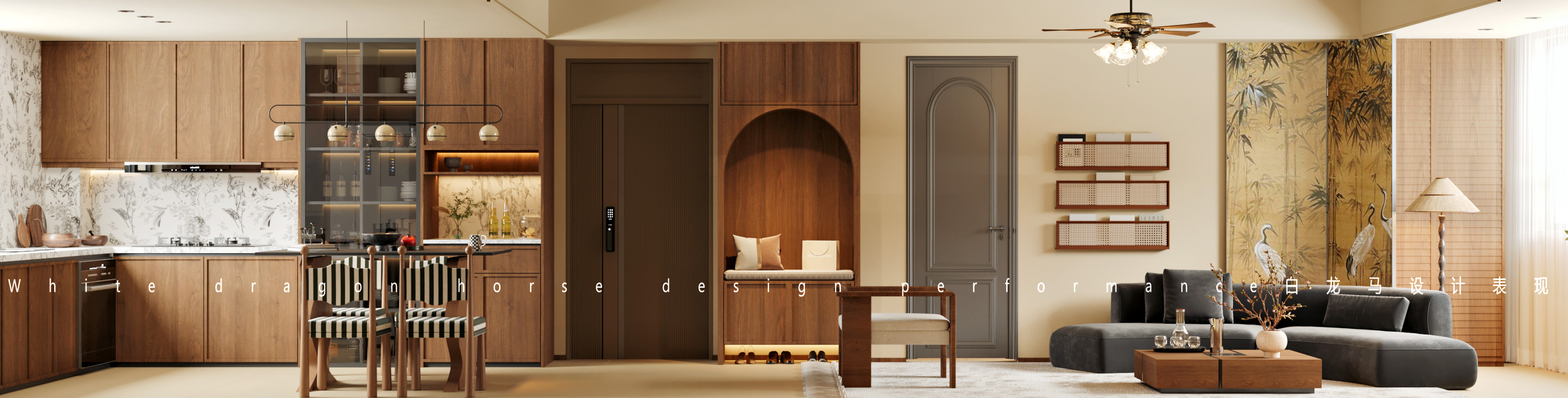 中古风家装效果图[ID: 114246774]_建e效果图