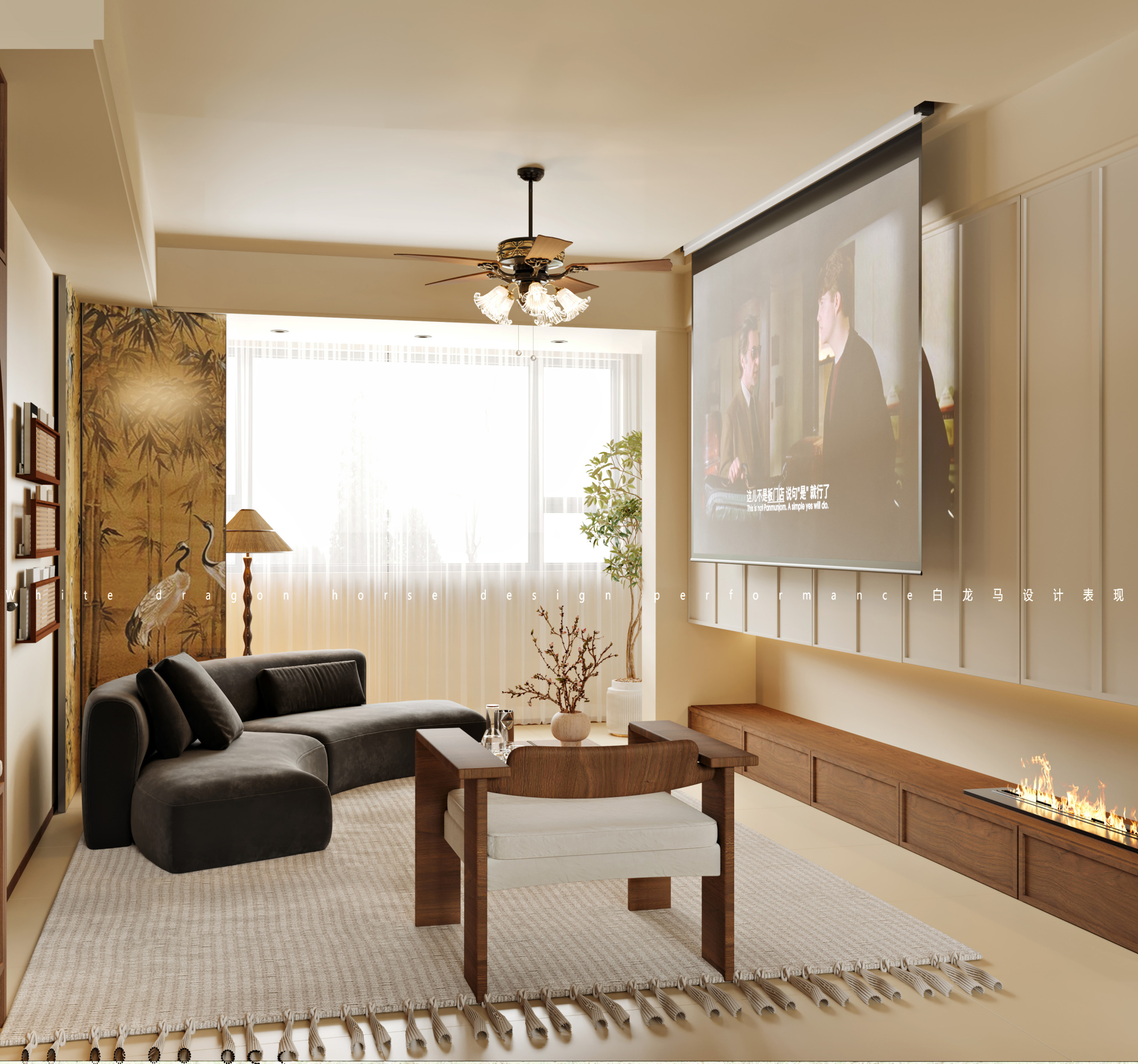 中古风家装效果图[ID: 114246774]_建e效果图