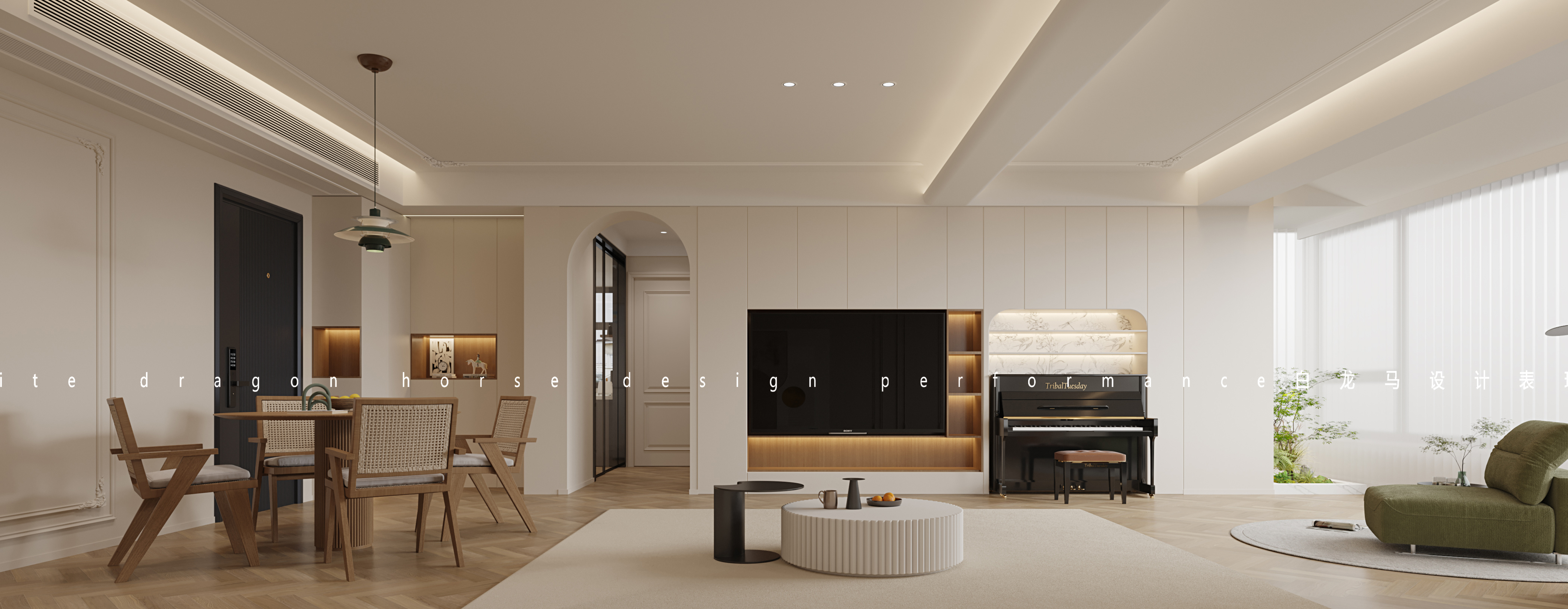 奶油轻法式家装效果图[ID: 114181320]_建e效果图