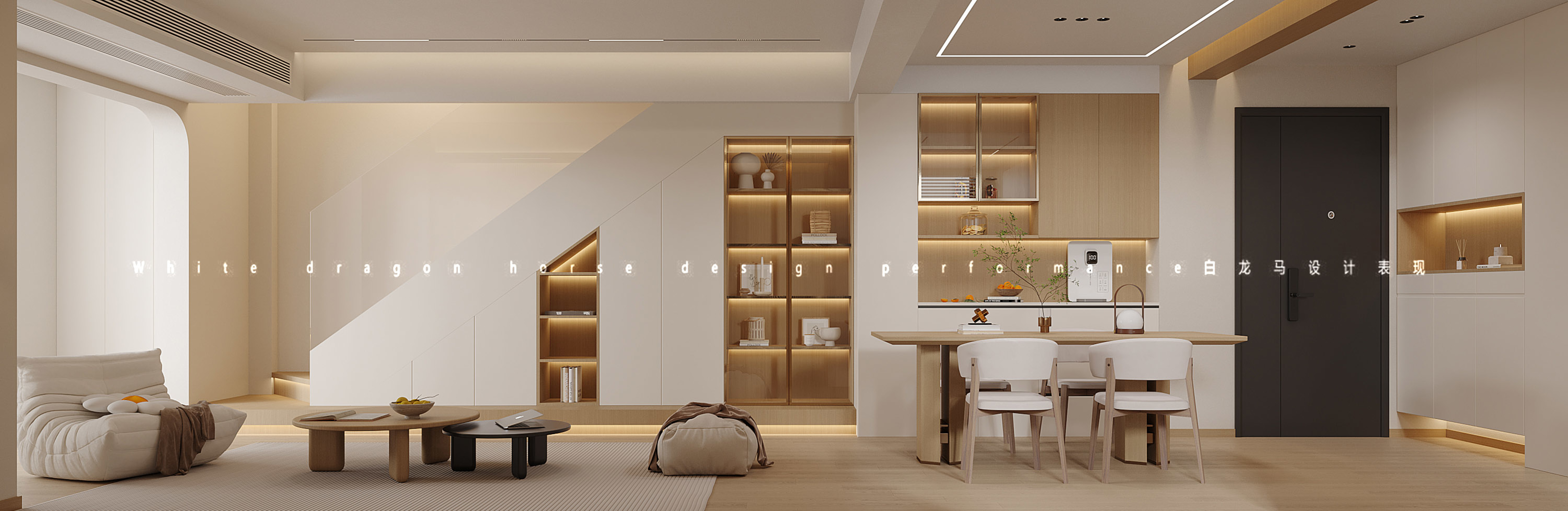 原木奶油风家装效果图[ID: 114181131]_建e效果图