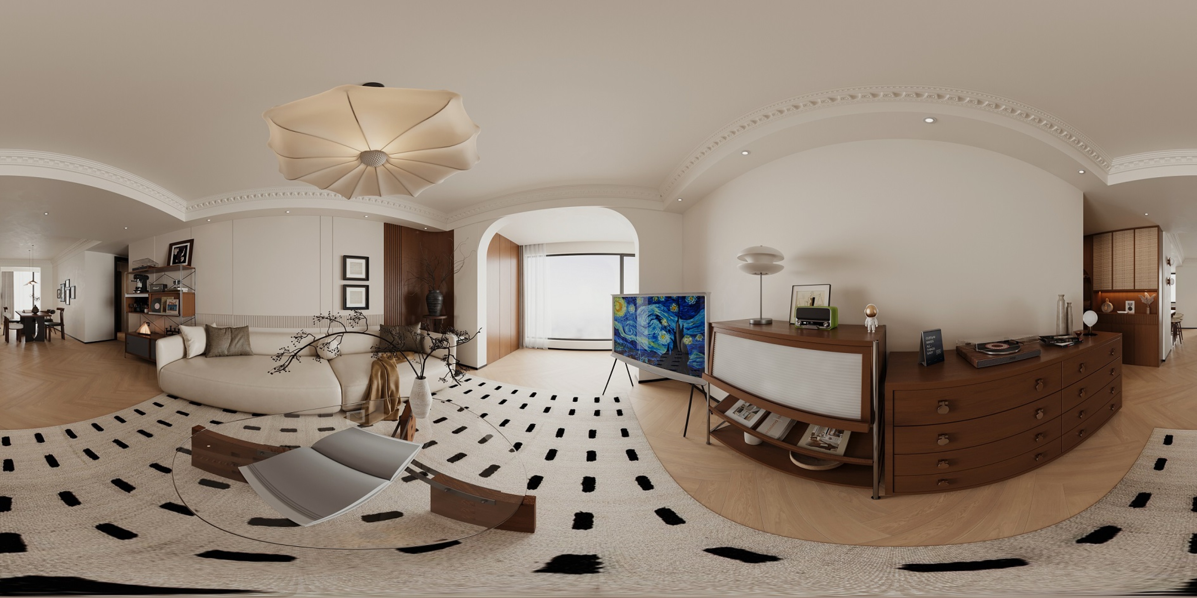 中古风家装效果图[ID: 114181203]_建e效果图