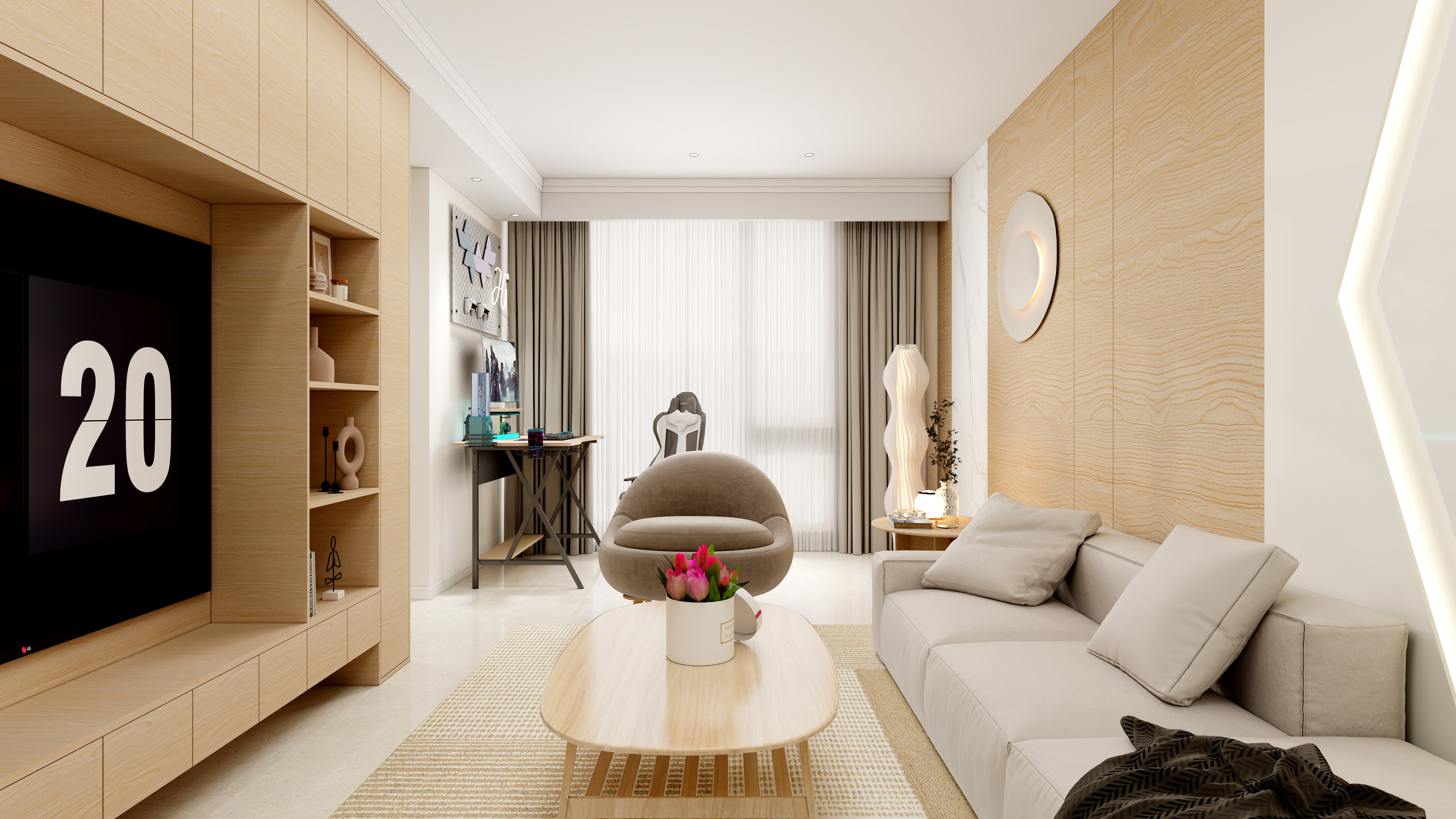 原木风家装效果图[ID: 114181186]_建e效果图