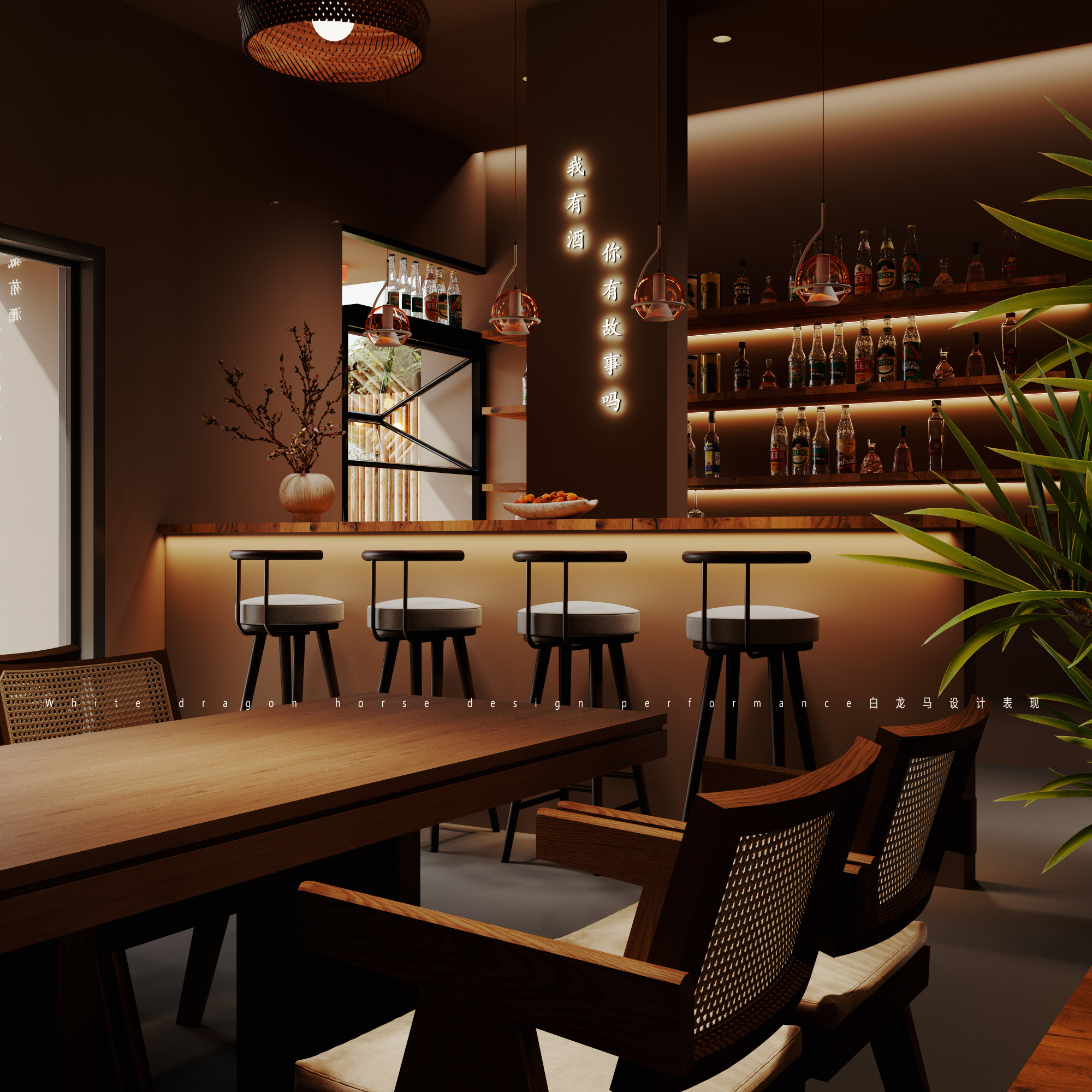 侘寂风工装酒吧效果图[ID: 114181175]_建e效果图