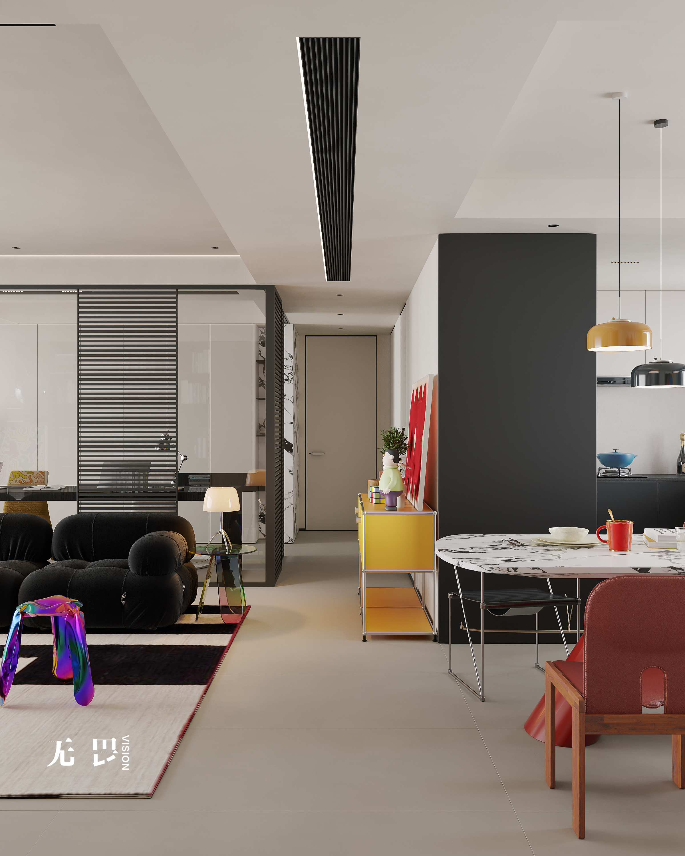现代包豪斯风家装效果图[ID: 113853688]_建e效果图
