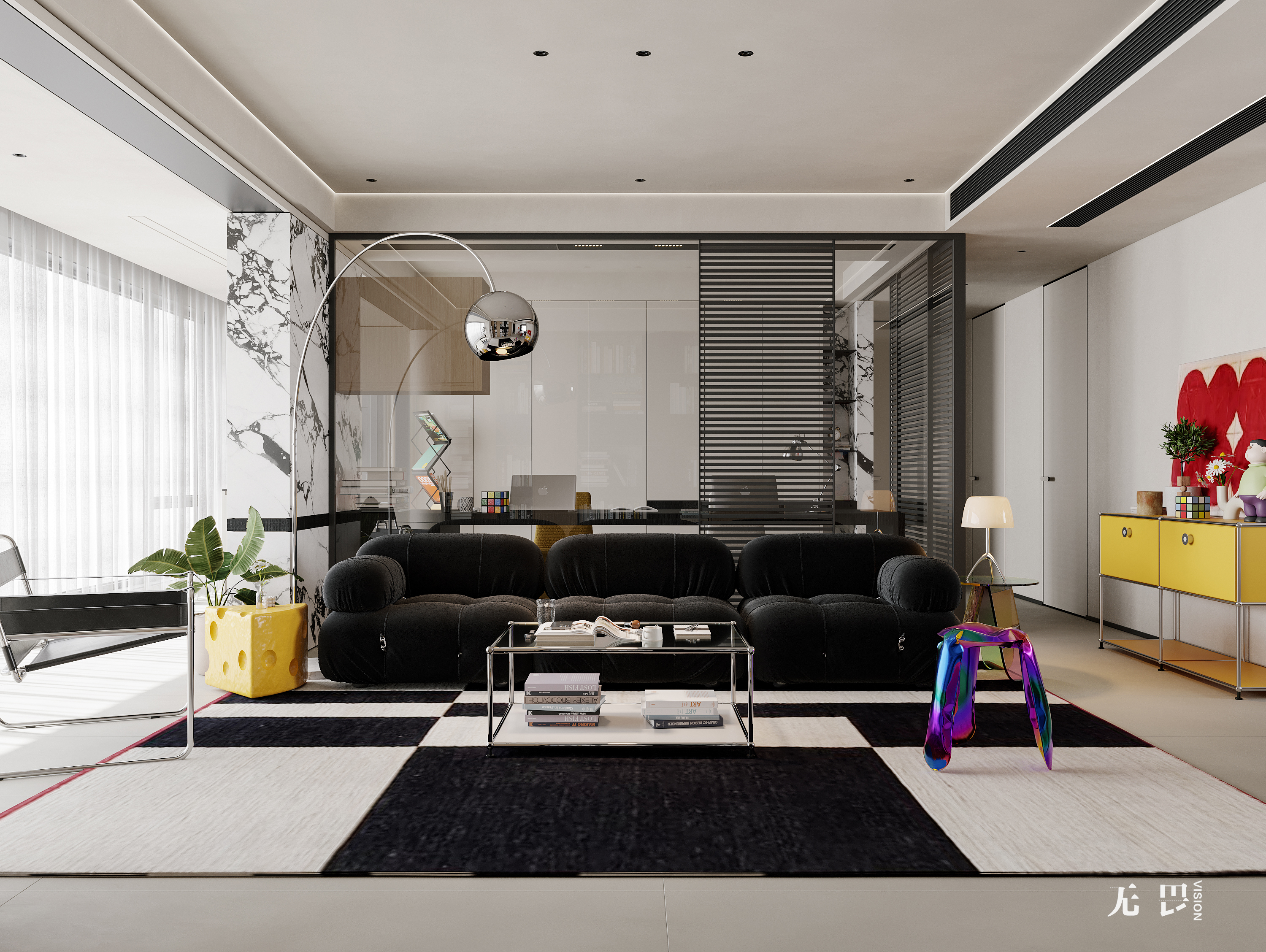 现代包豪斯风家装效果图[ID: 113853688]_建e效果图