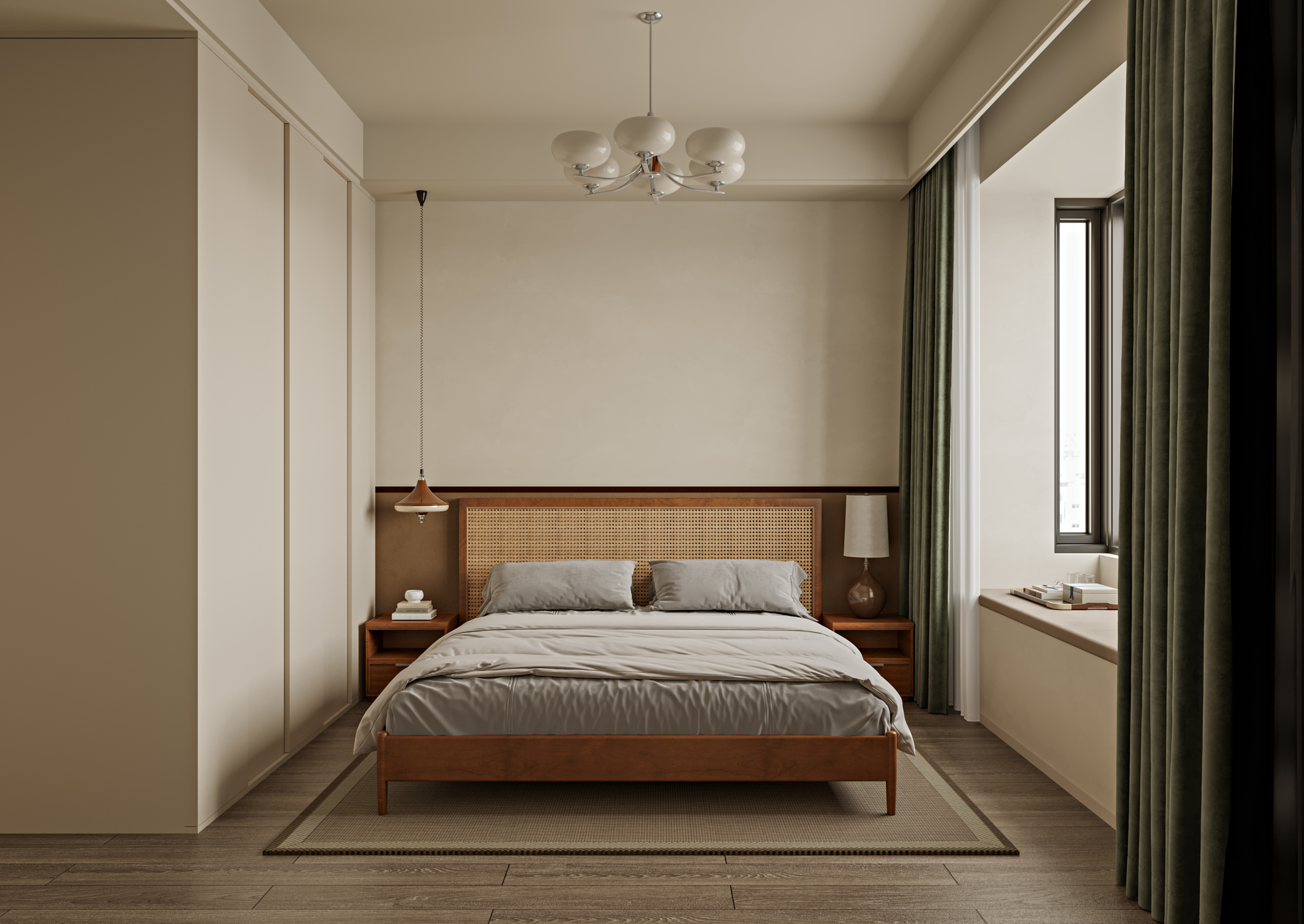 奶油中古家装效果图[ID: 113853627]_建e效果图