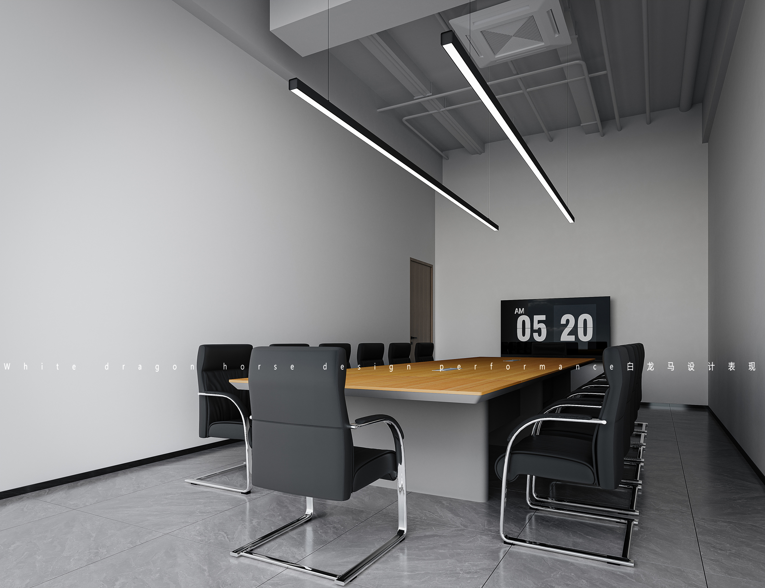 现代办公室效果图[ID: 113853619]_建e效果图