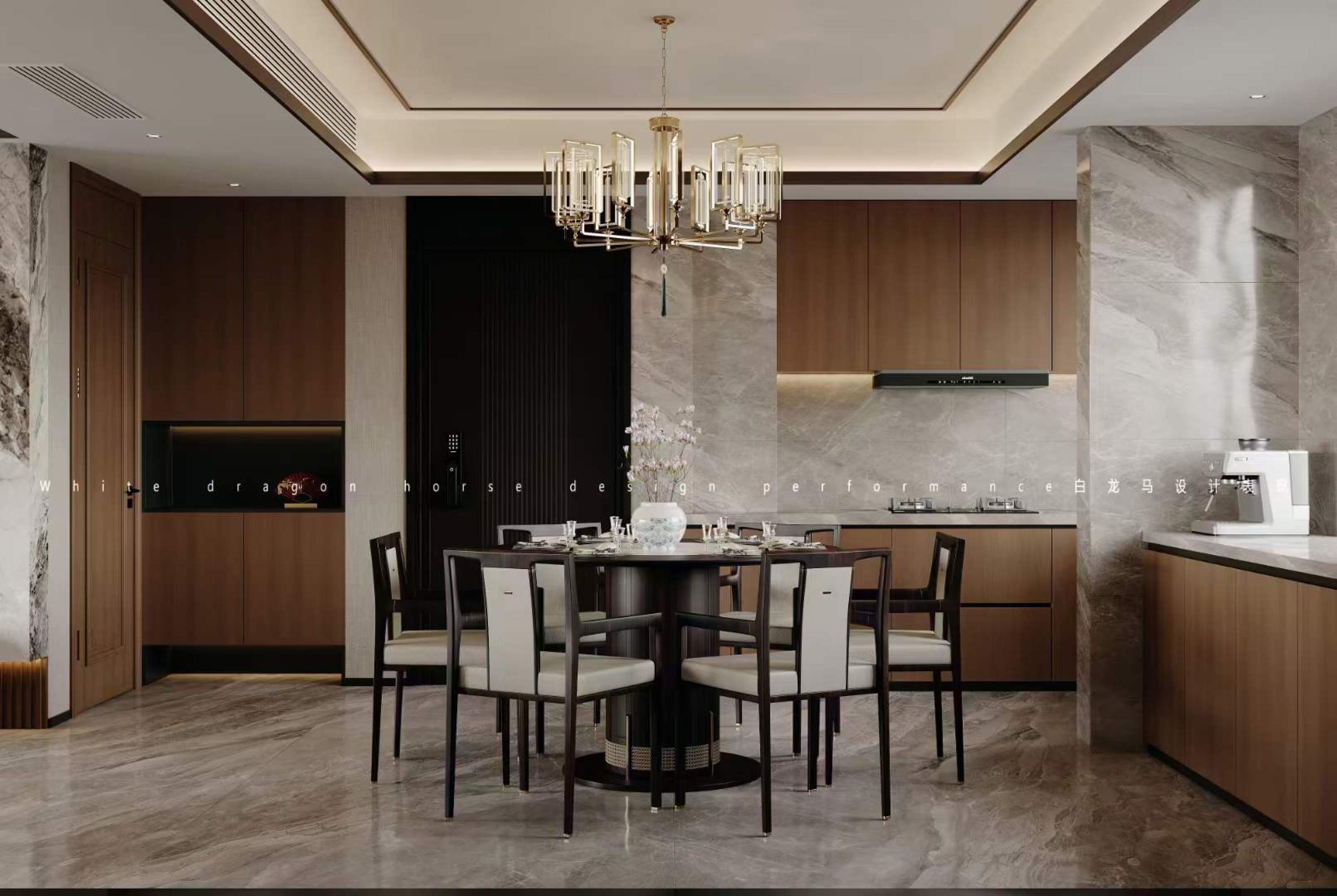 新中式客餐厅效果图[ID: 113853635]_建e效果图