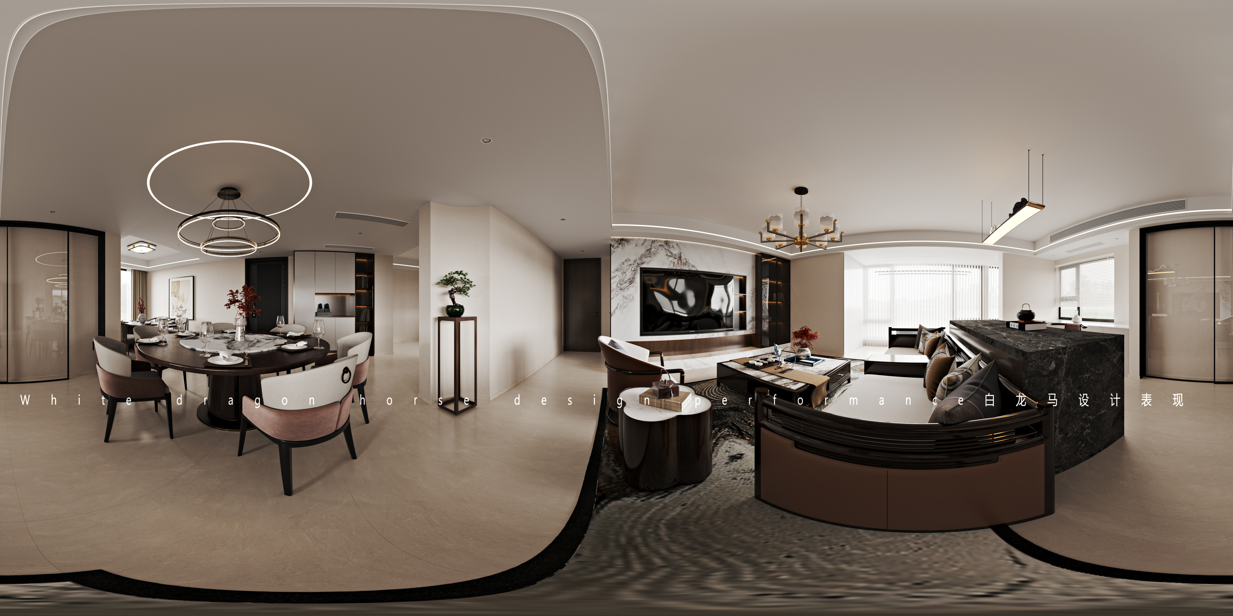 新中式客餐厅效果图[ID: 113788040]_建e效果图