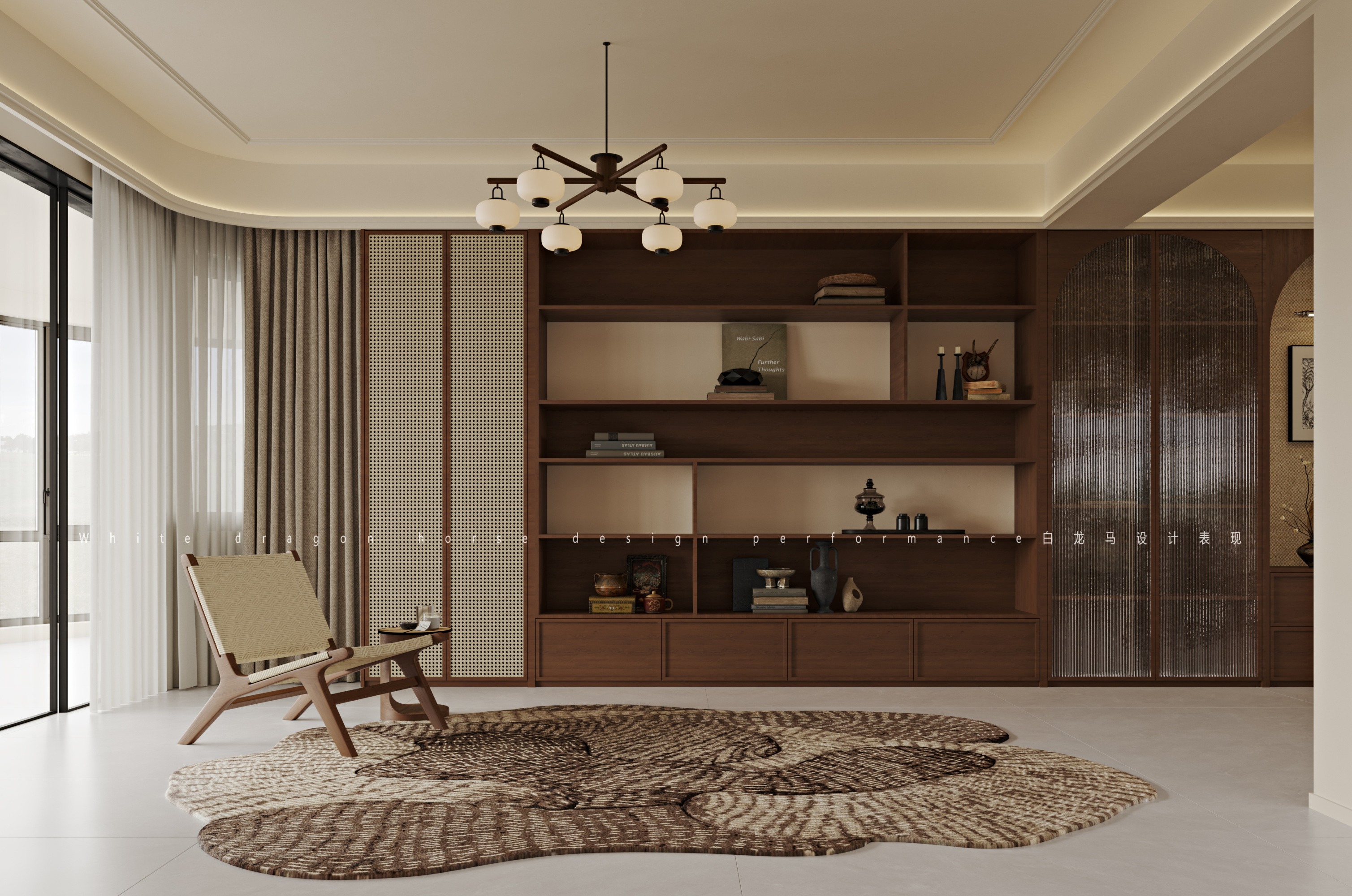 中古风大平层效果图[ID: 113788014]_建e效果图