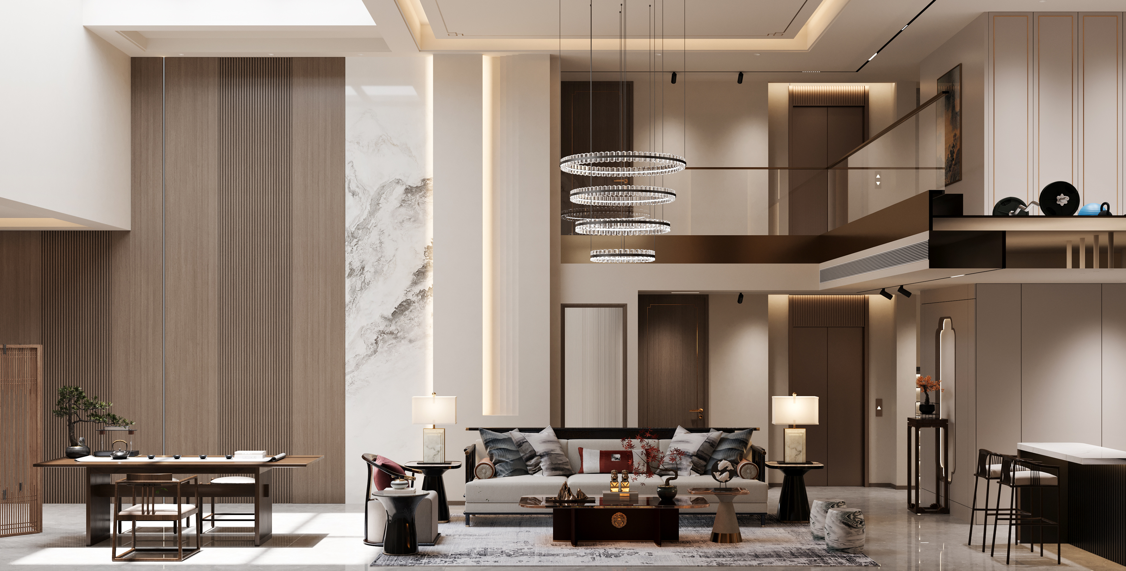 新中式别墅效果图[ID: 113787941]_建e效果图