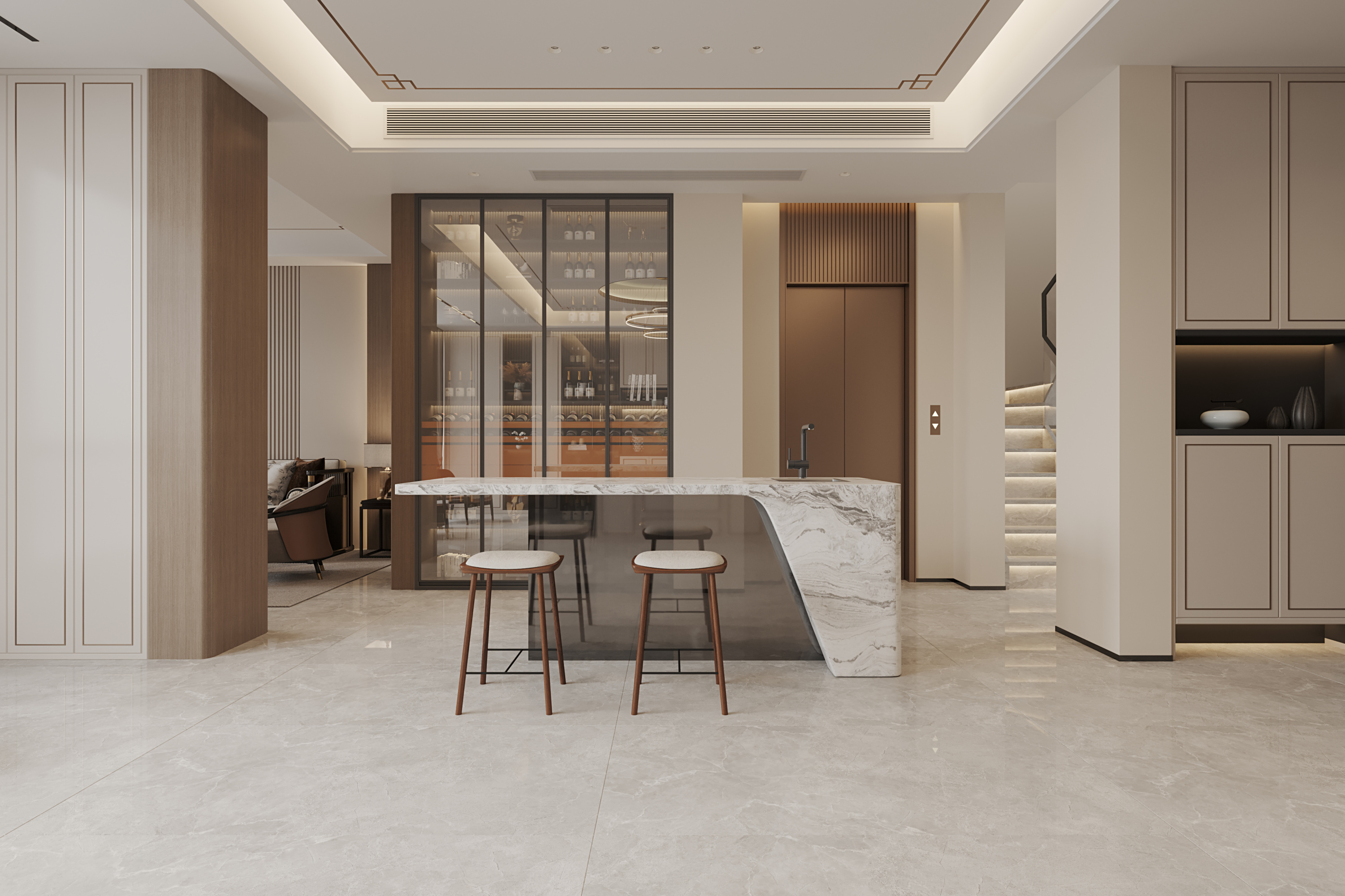 新中式别墅效果图[ID: 113787941]_建e效果图