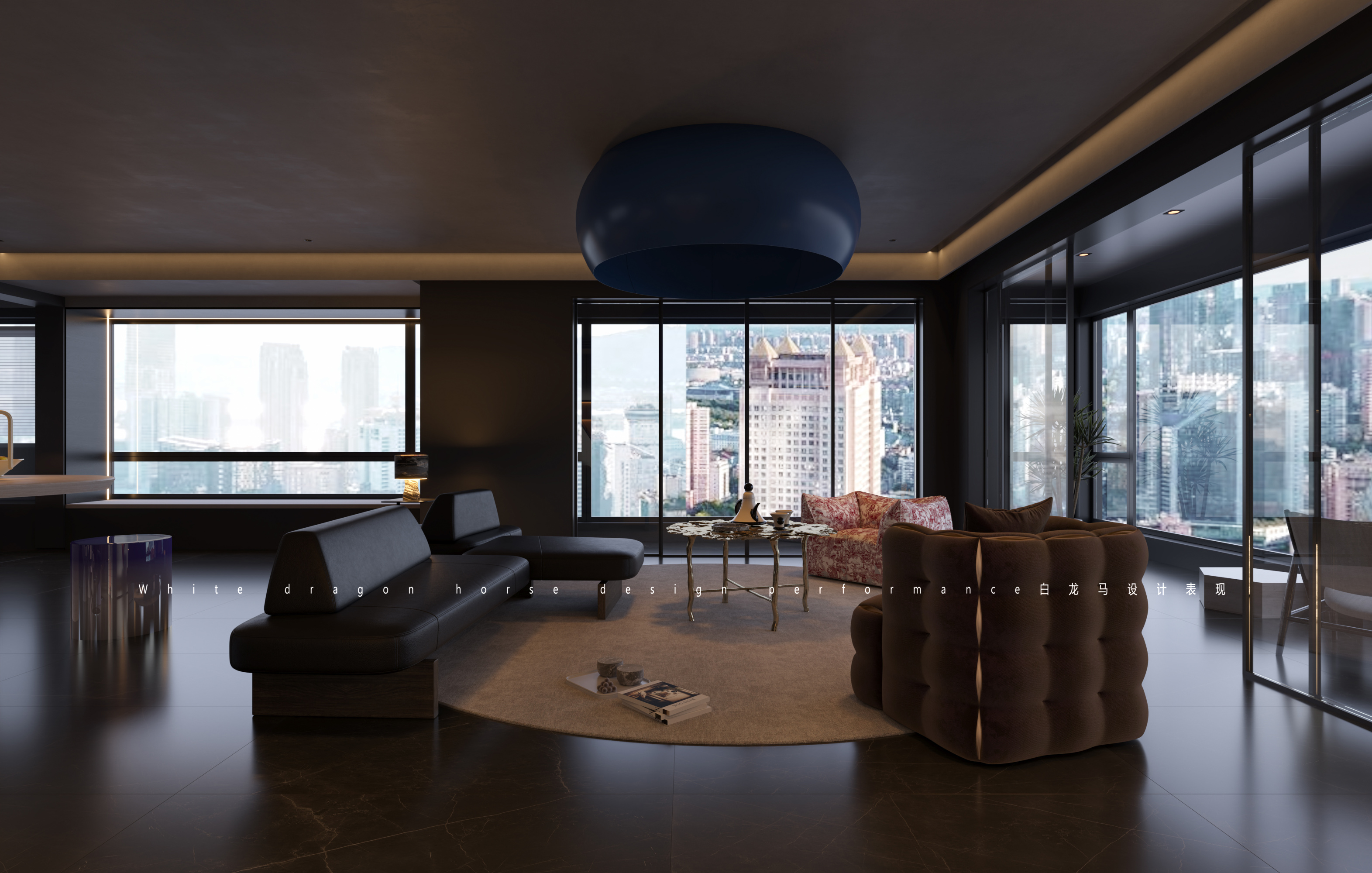 包豪斯风格大平层效果图[ID: 113787974]_建e效果图