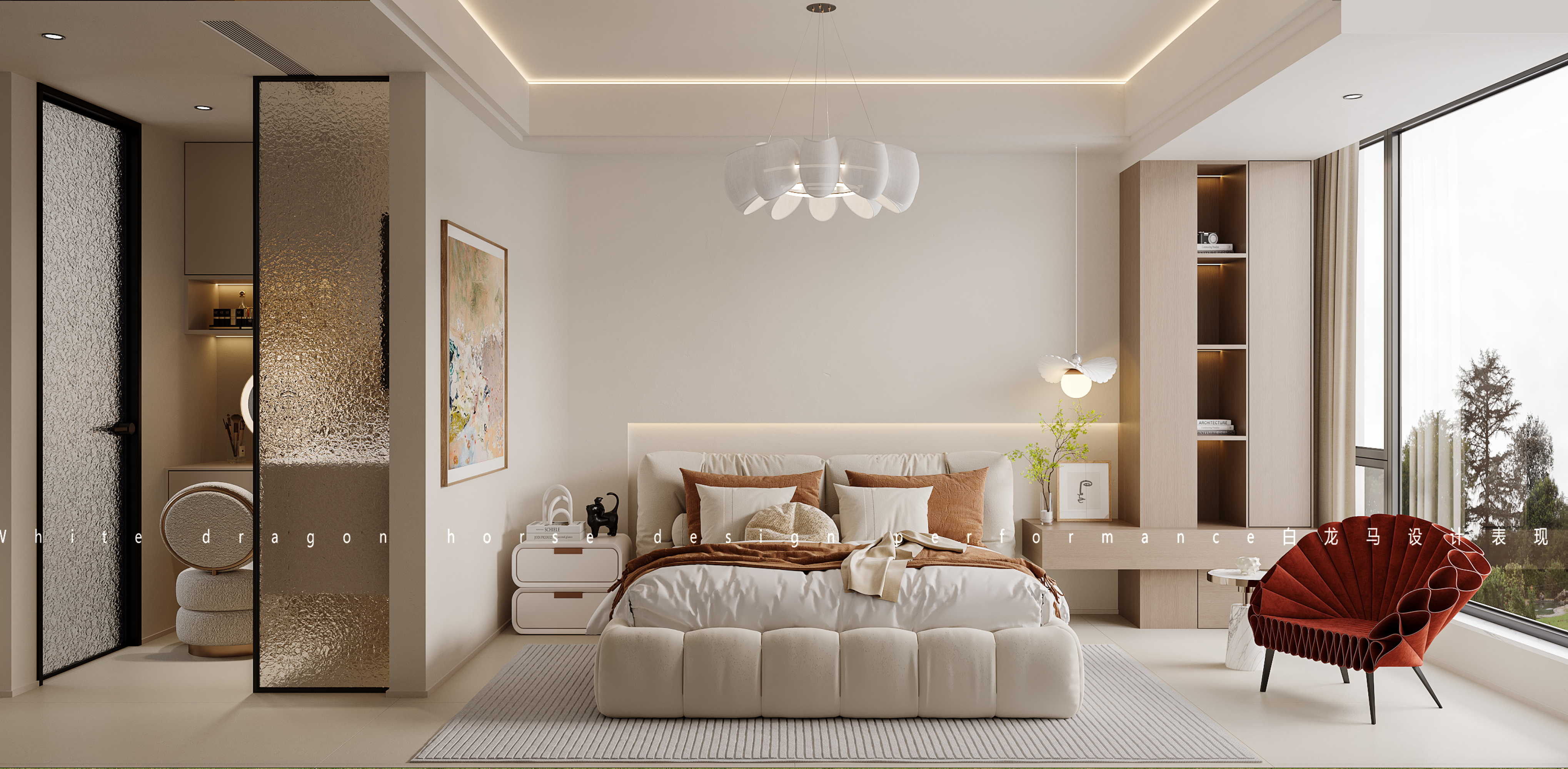 现代风格大平层效果图[ID: 113984541]_建e效果图