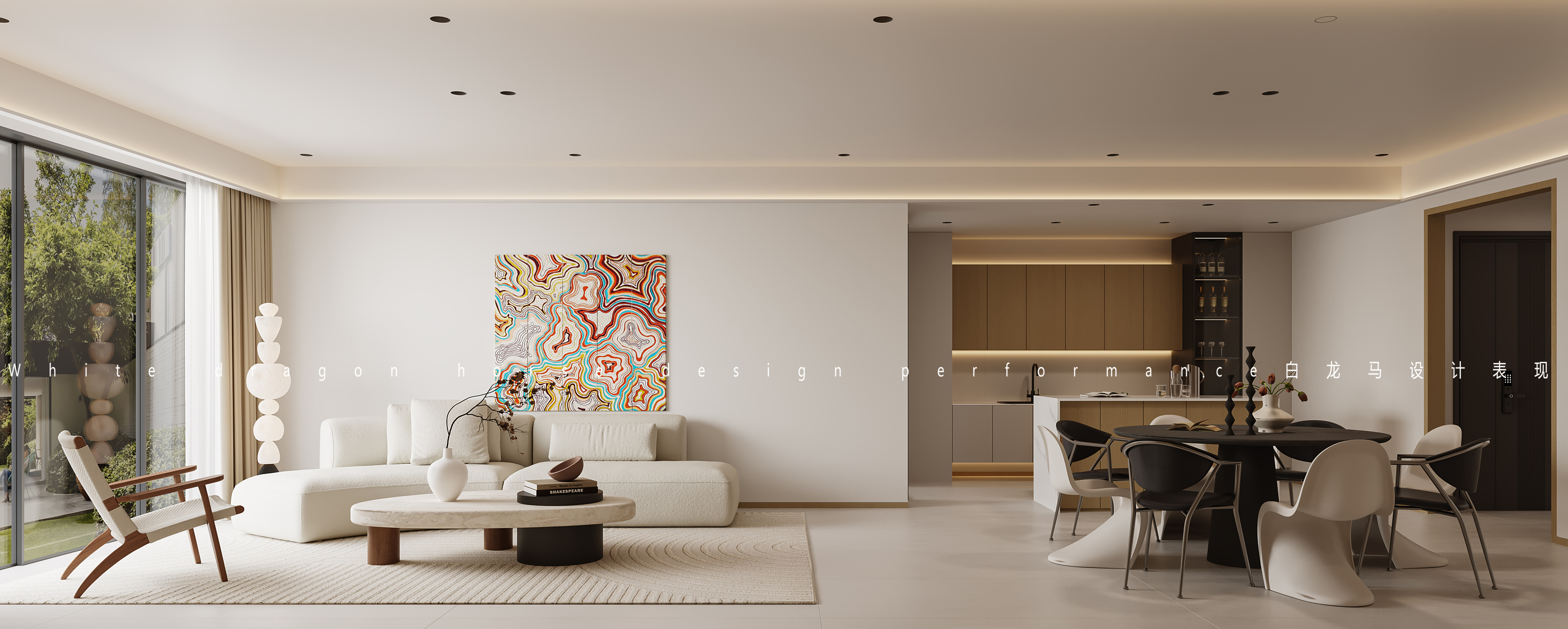现代中古风家装效果图 [ID: 113984656]_建e效果图