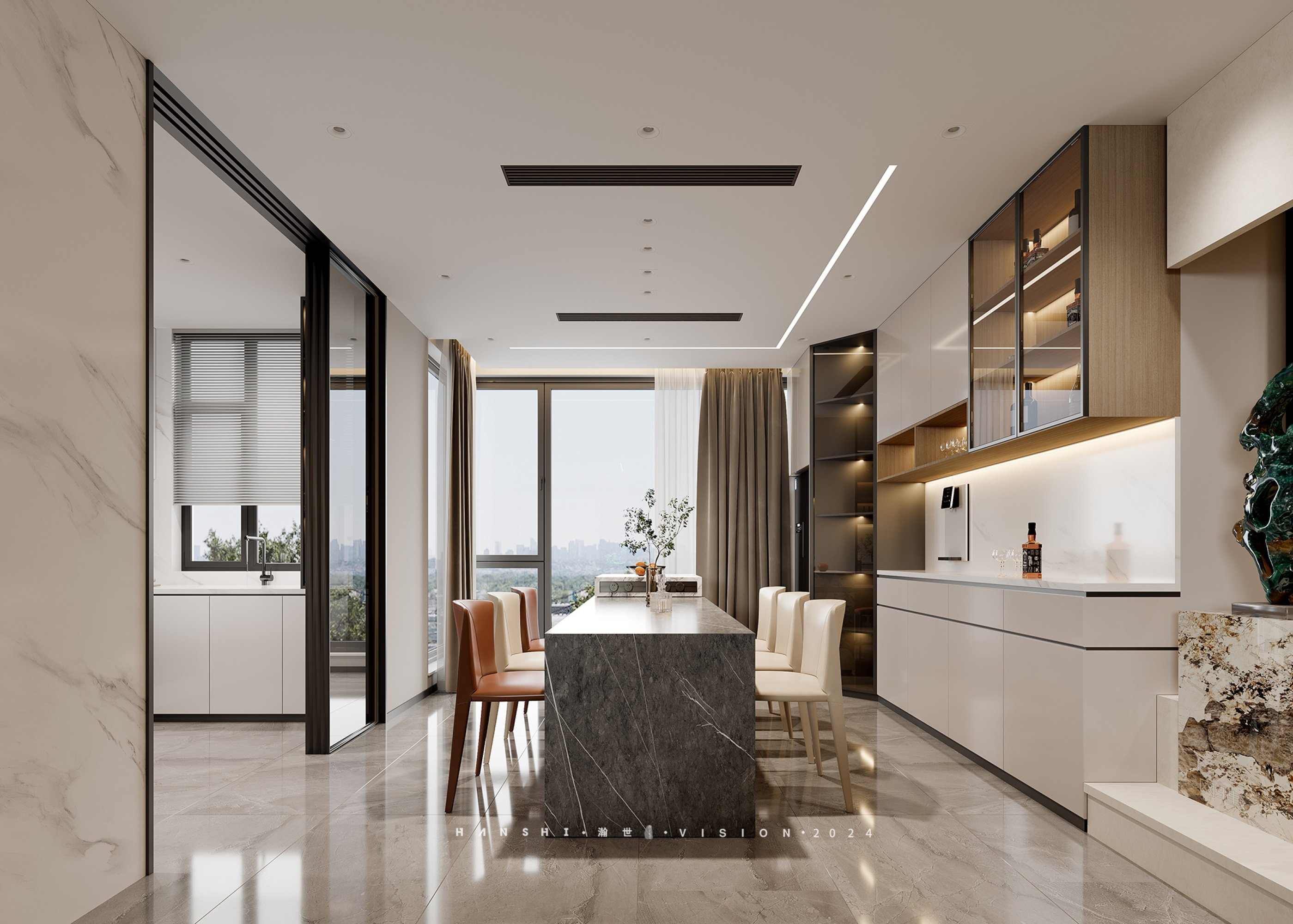 现代意式大平层效果图[ID: 113984741]_建e效果图
