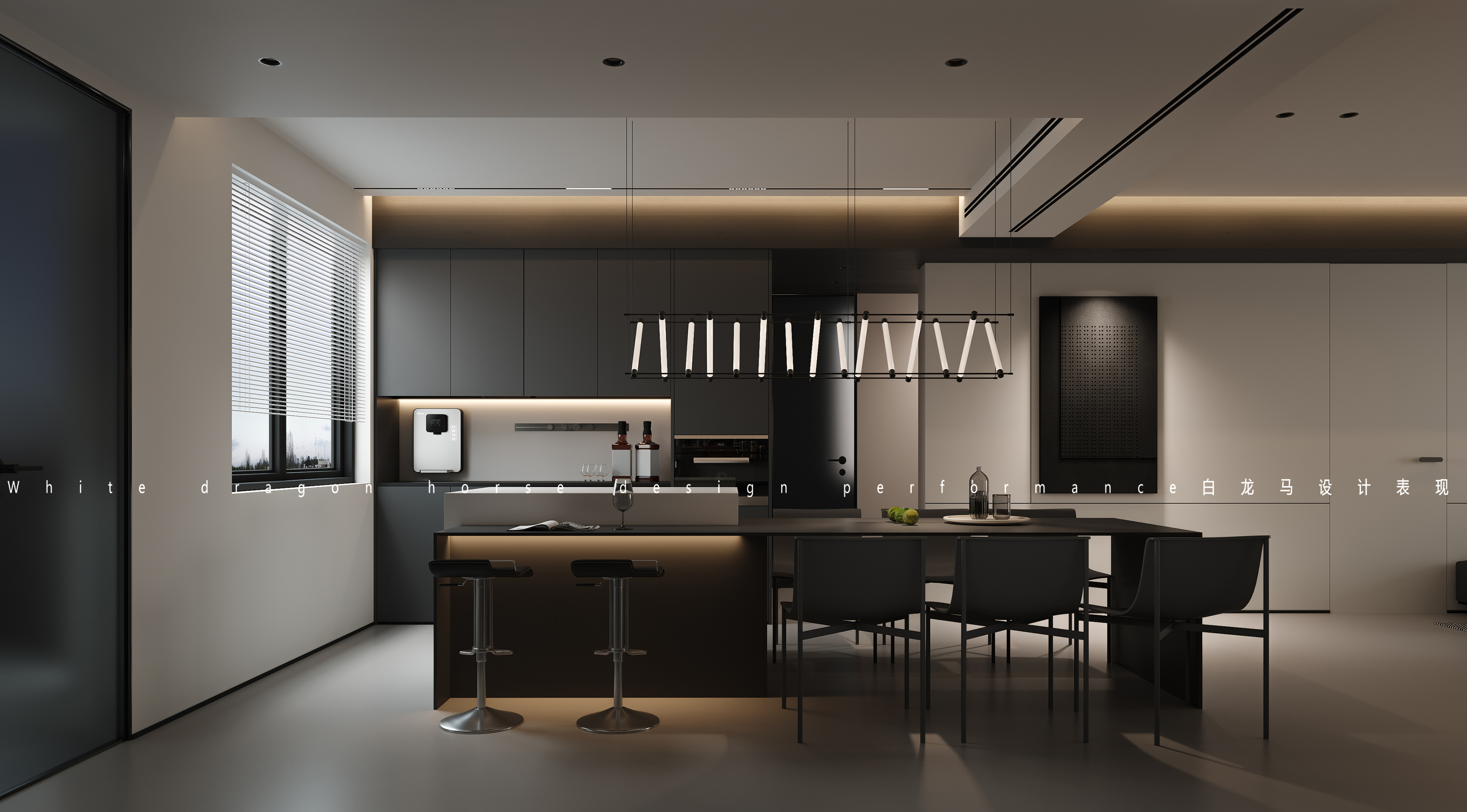 现代黑白灰家装案例[ID: 113984726]_建e效果图
