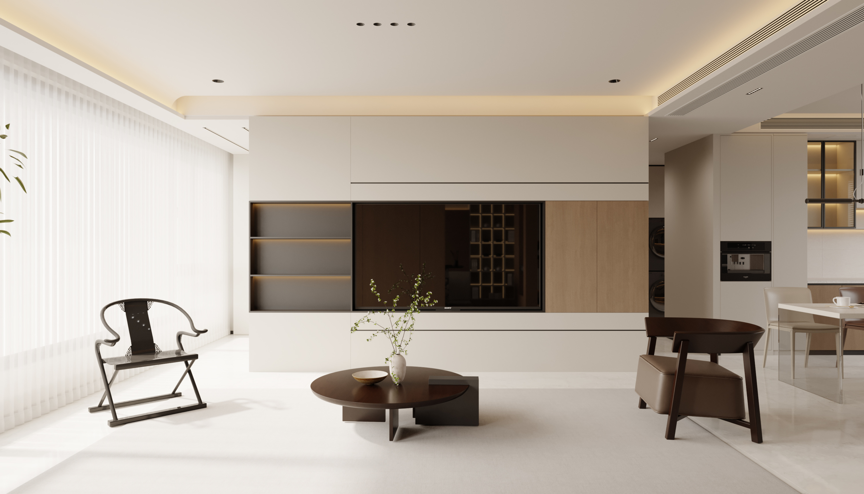 现代风格大平层效果图[ID: 113919224]_建e效果图