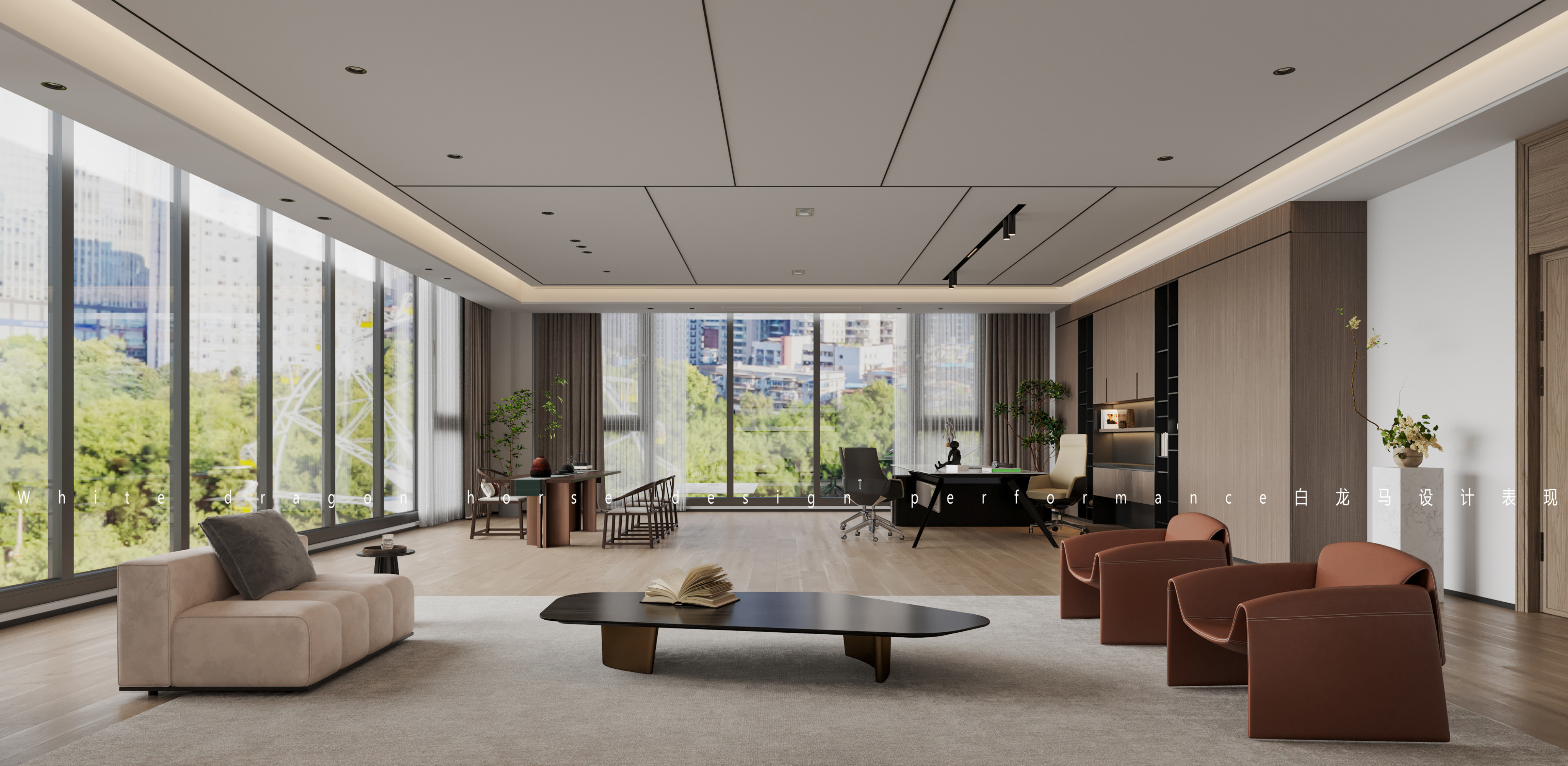 现代风格办公室效果图[ID: 113919131]_建e效果图