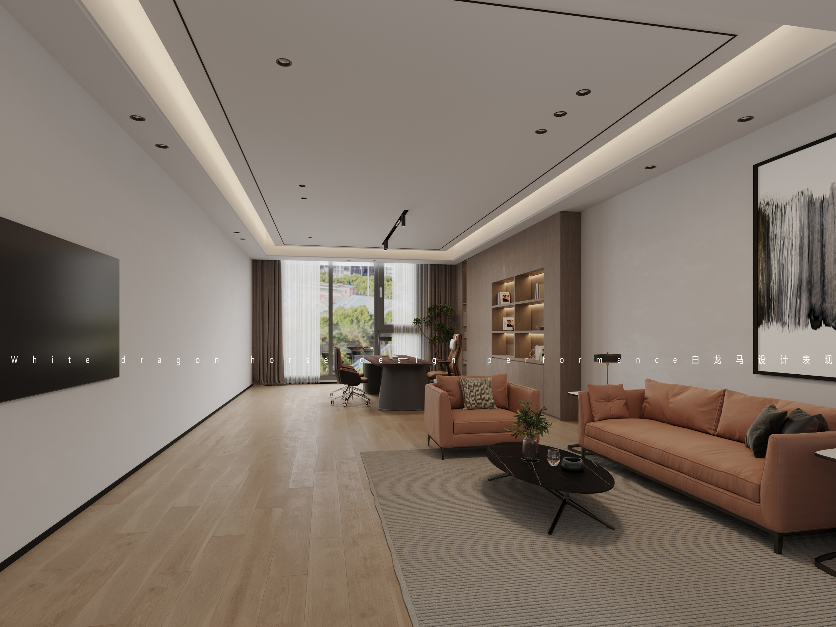 现代风格办公室效果图[ID: 113919131]_建e效果图