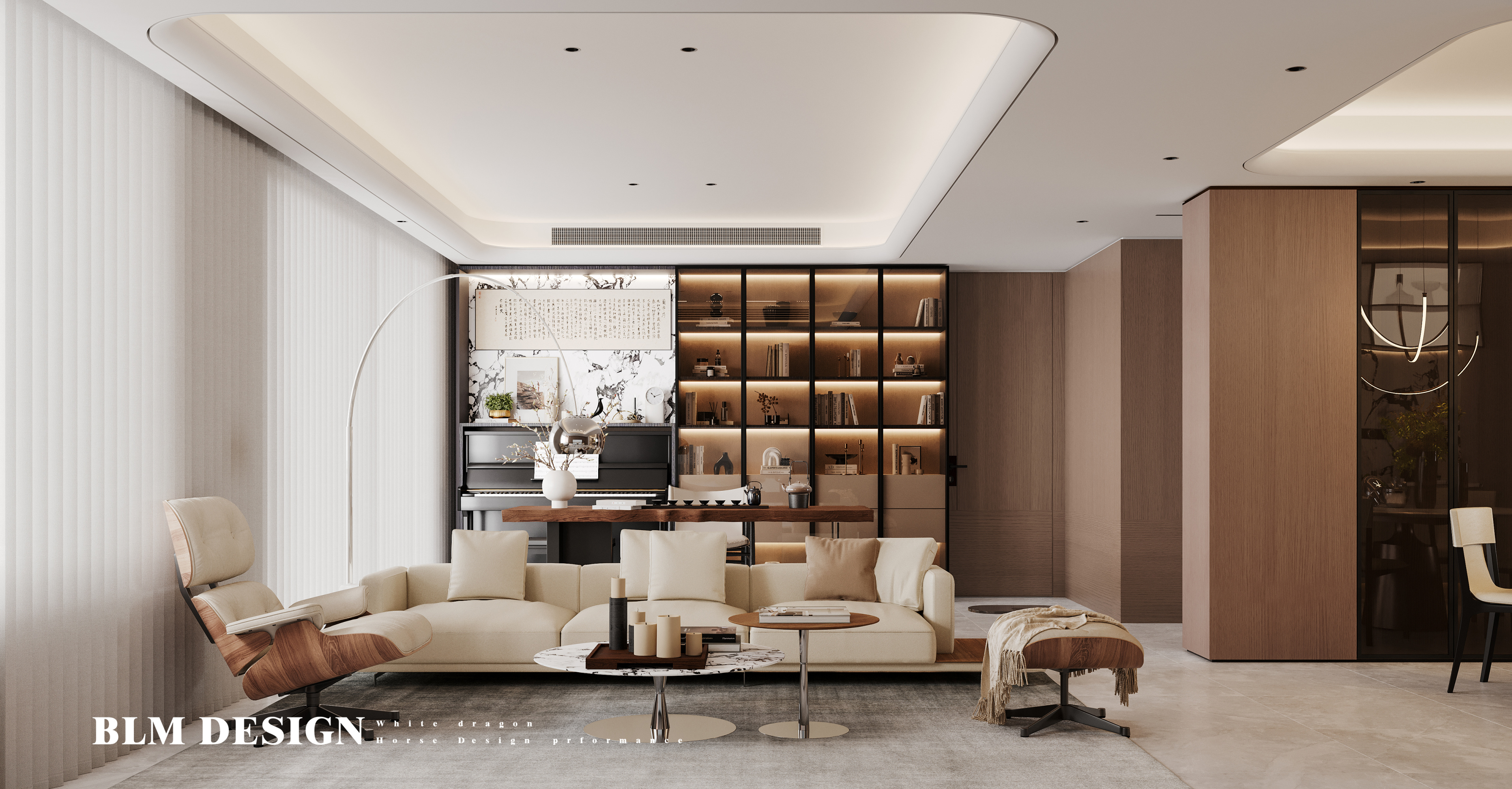 现代风格大平层效果图[ID: 113918994]_建e效果图