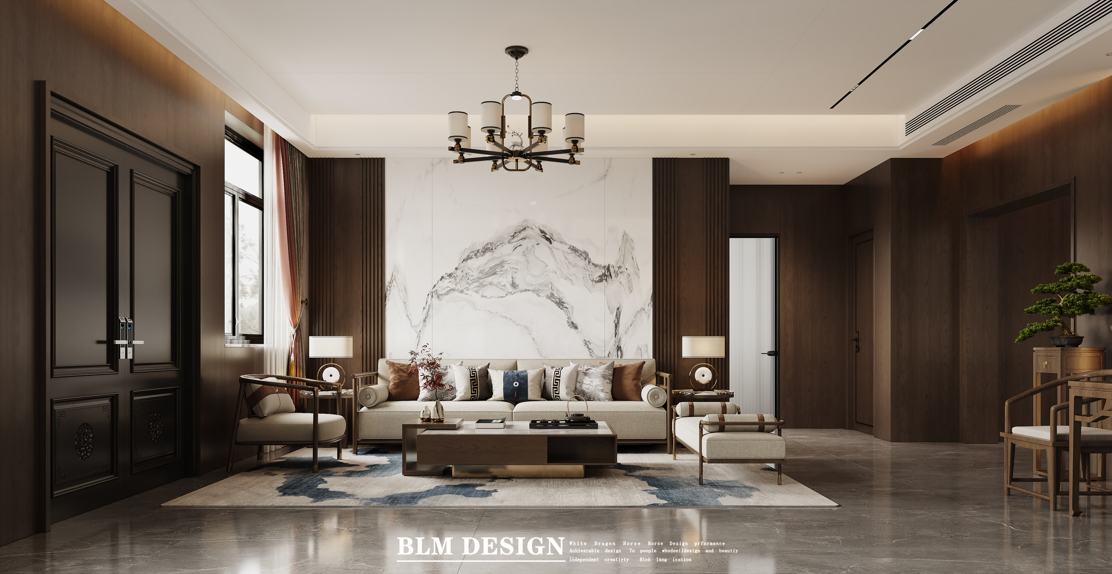 新中式家装效果图[ID: 114639988]_建e效果图