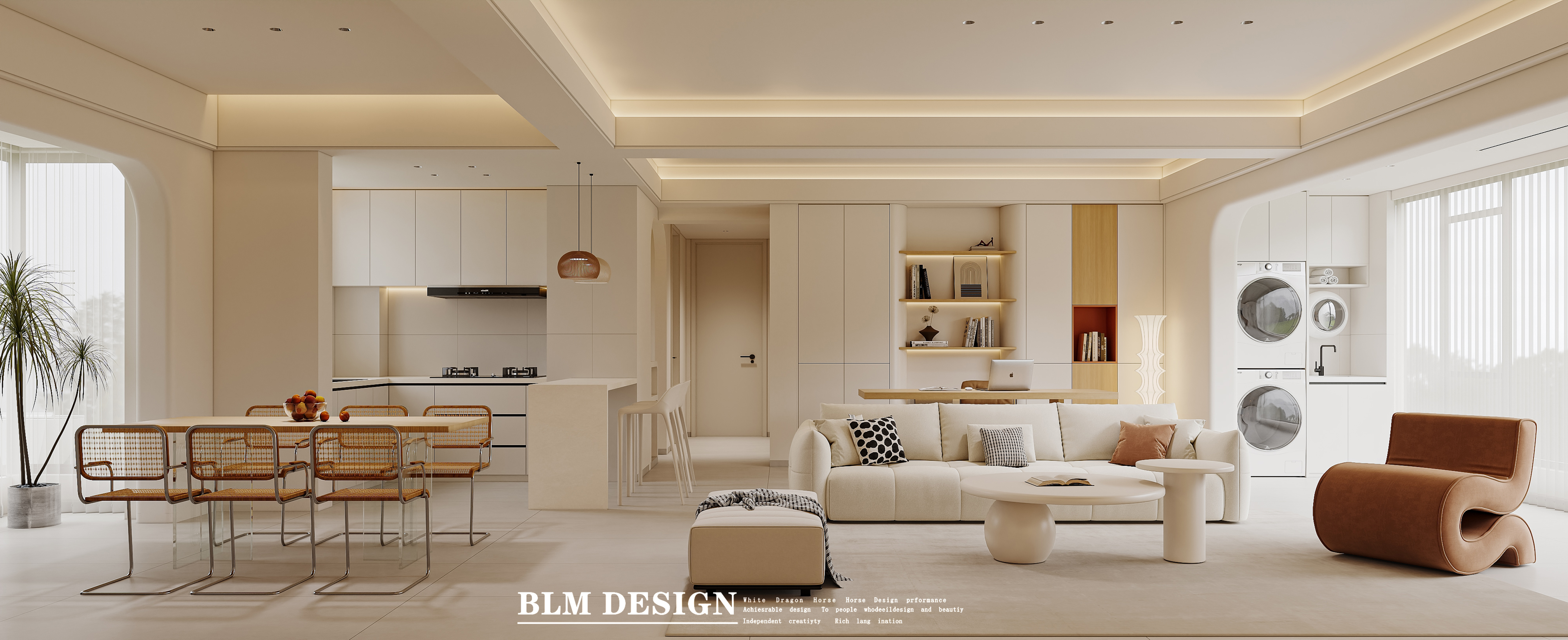 现代奶油风-白龙马效果图[ID: 114574533]_建e效果图