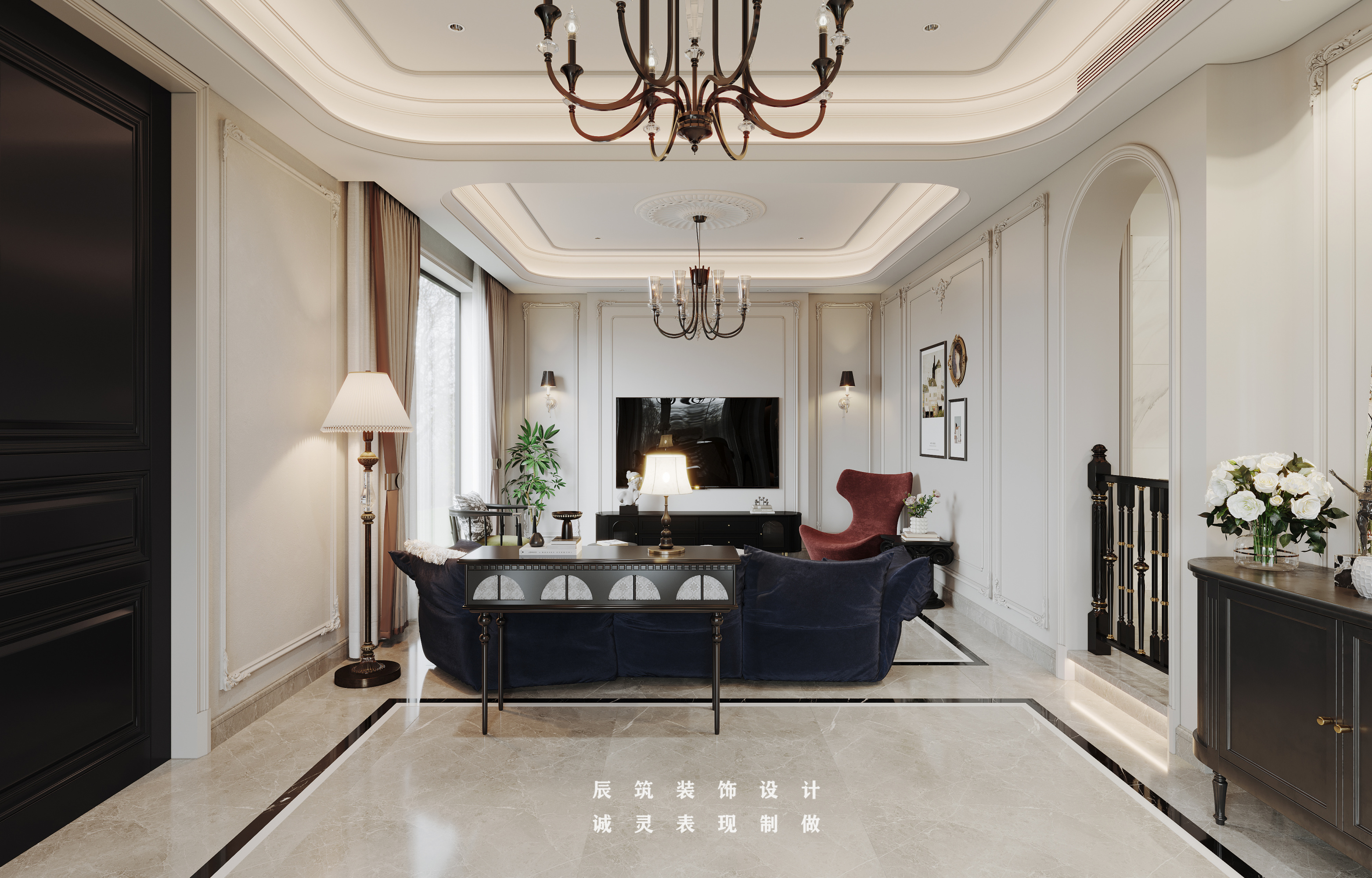 现代法式效果图[ID: 114771107]_建e效果图