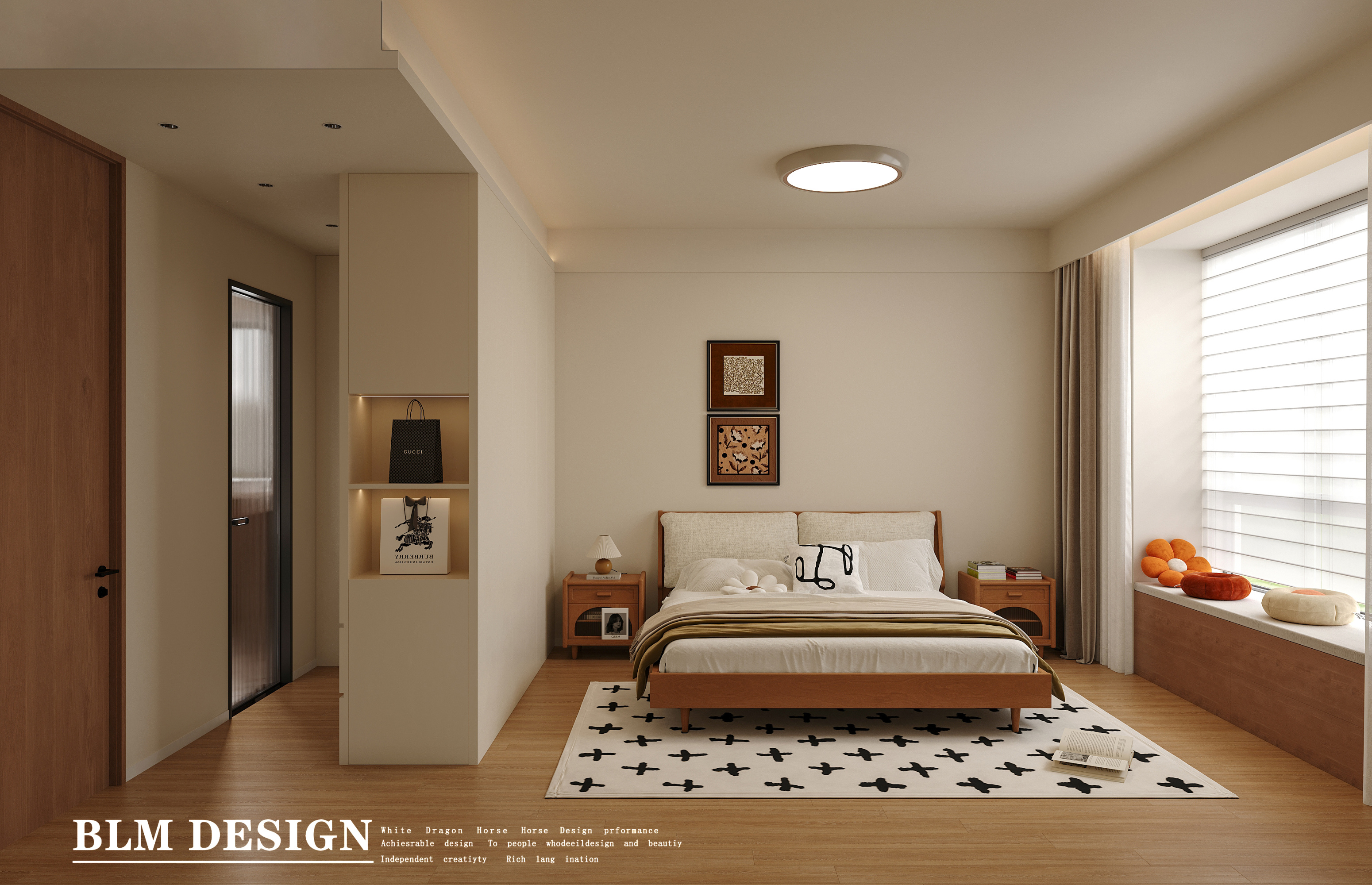 原木奶油家装效果图案例[ID: 114771015]_建e效果图
