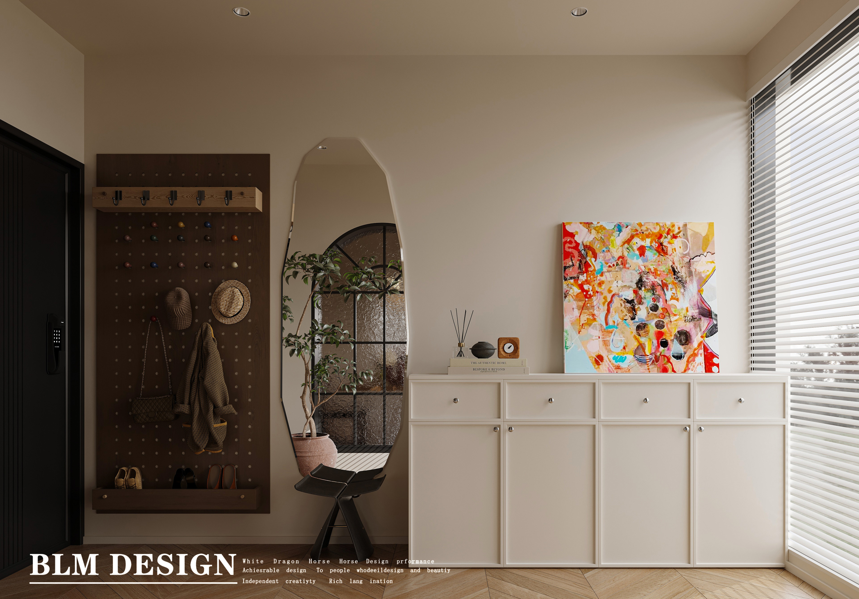 中古奶油家装案例[ID: 114705531]_建e效果图