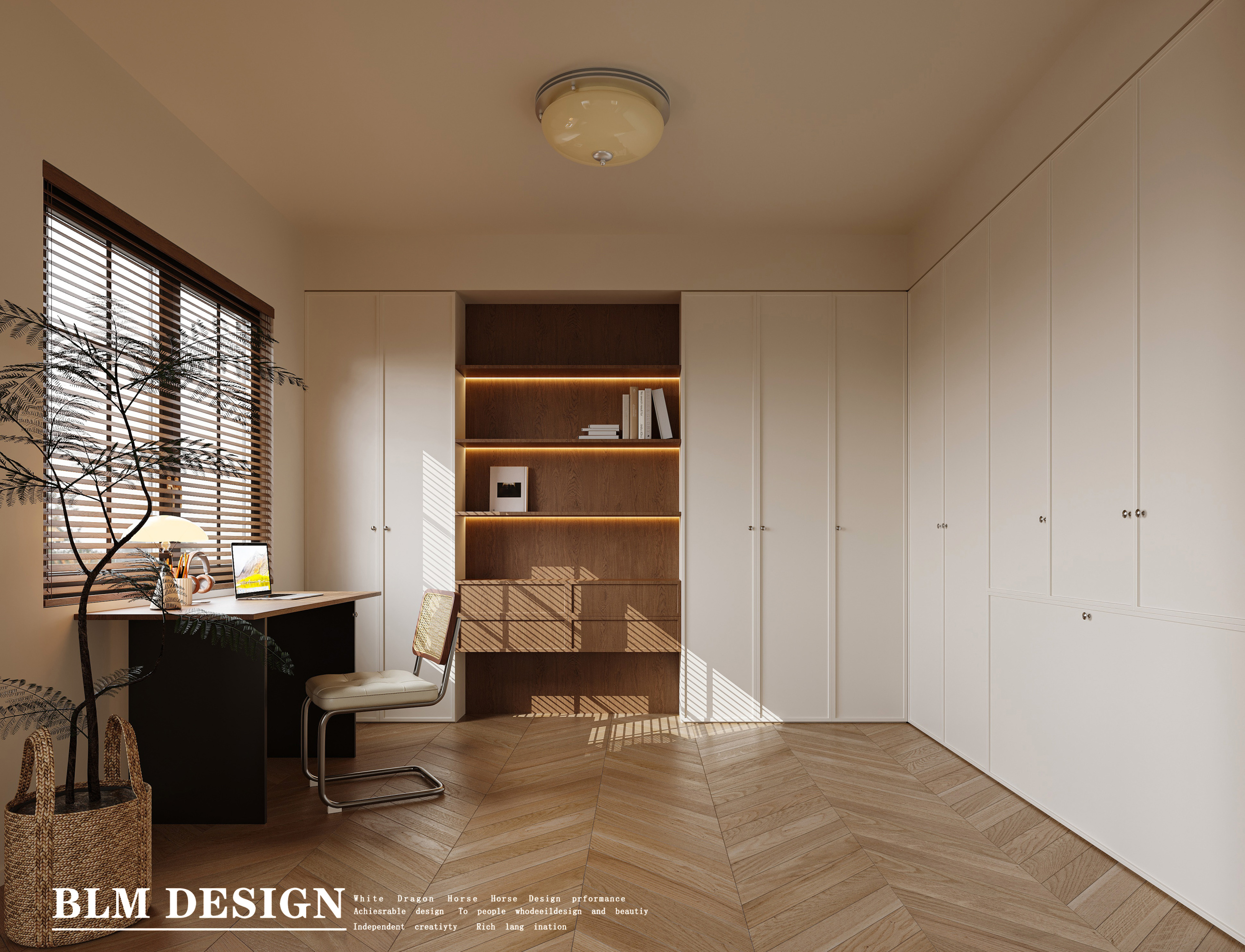 中古奶油家装案例[ID: 114705531]_建e效果图