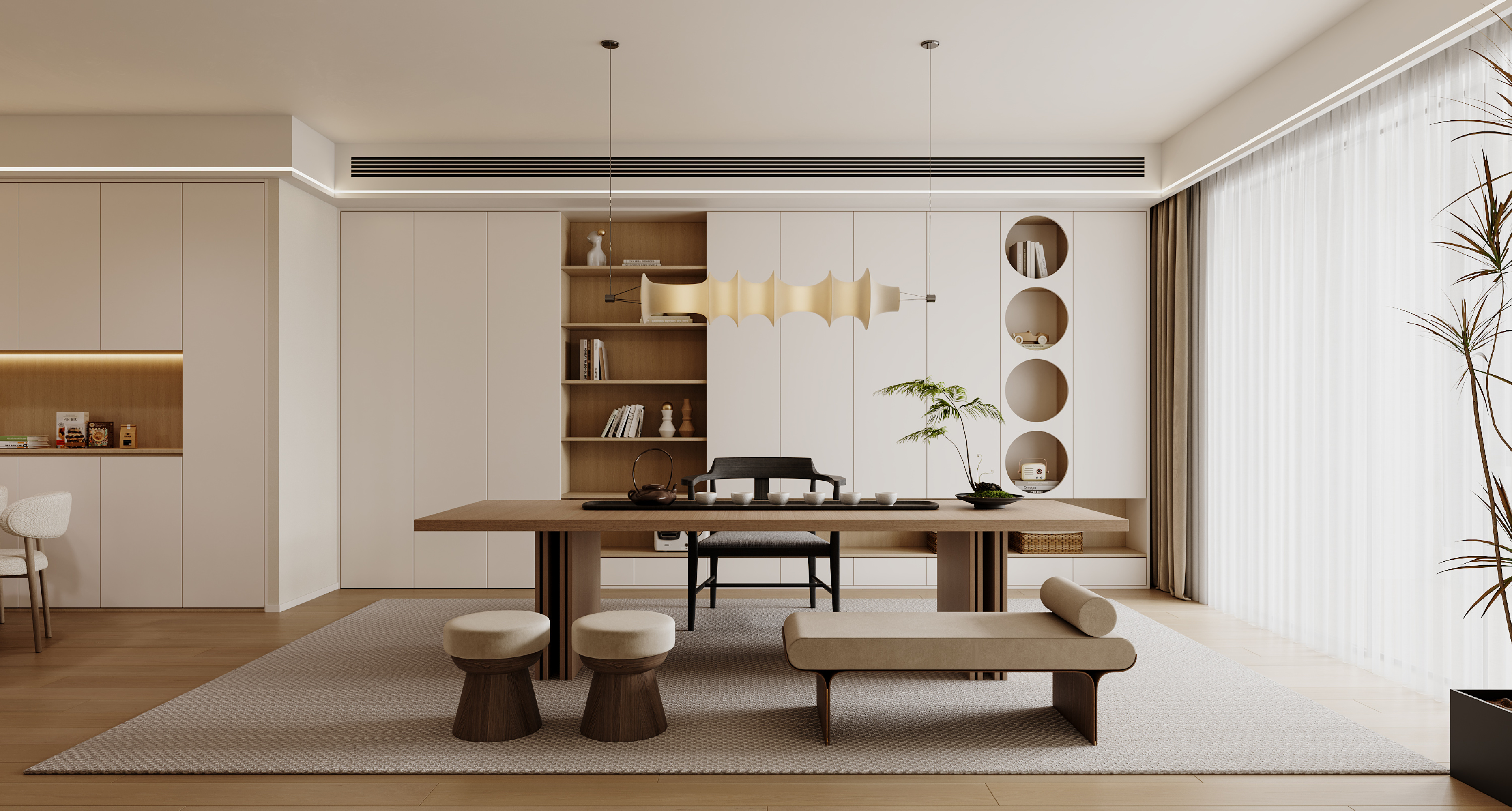 现代客餐厅[ID: 114377871]_建e效果图