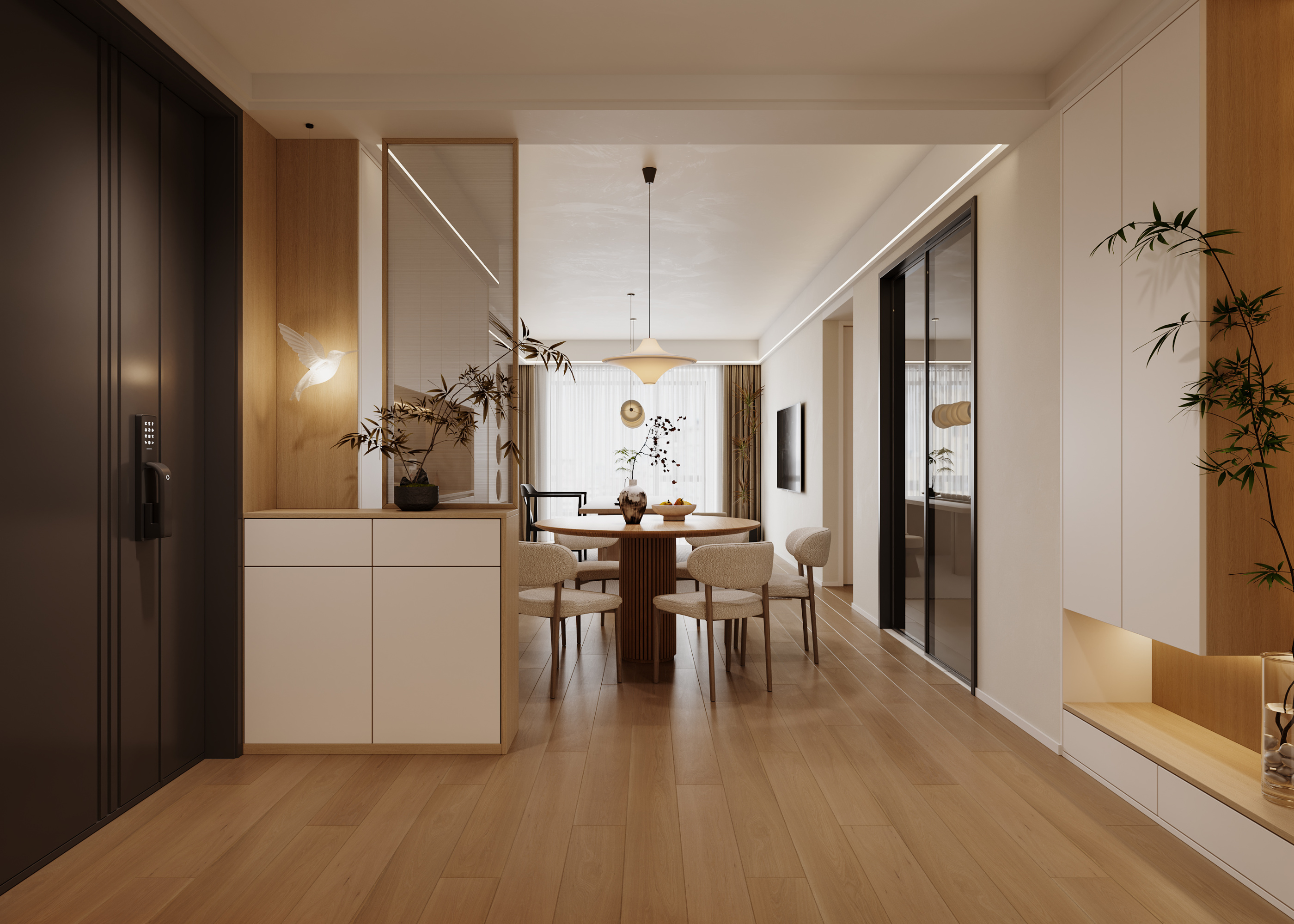现代客餐厅[ID: 114377871]_建e效果图