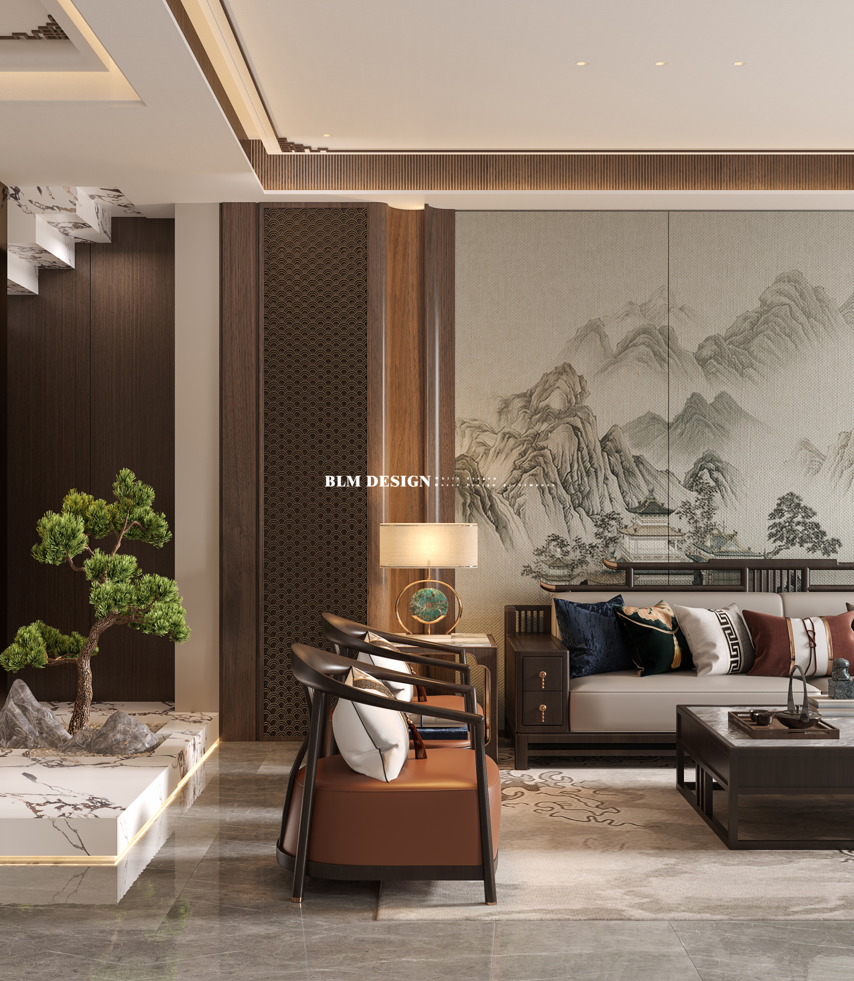 新中式案例[ID: 114312364]_建e效果图