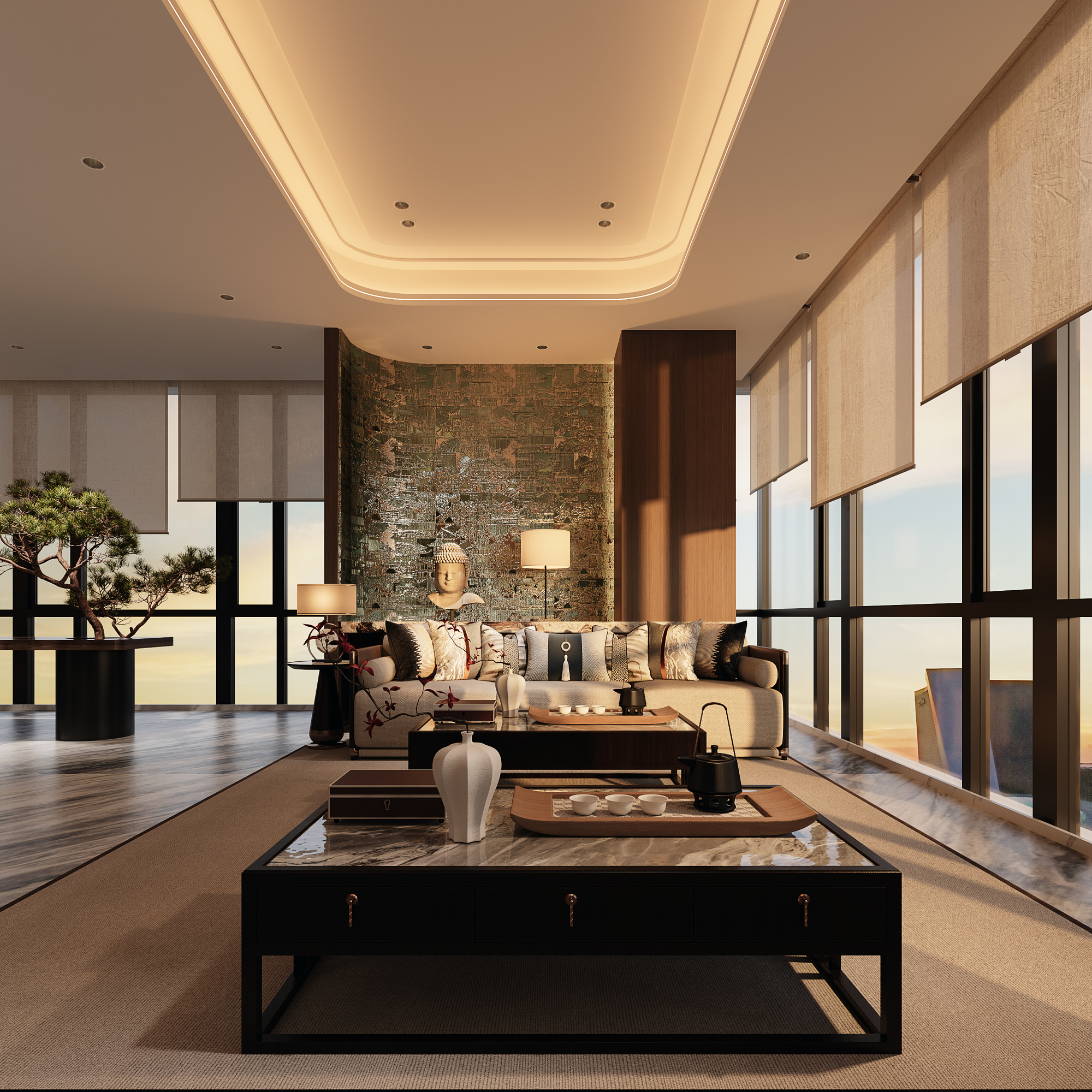 新中式商务会所[ID: 114312226]_建e效果图