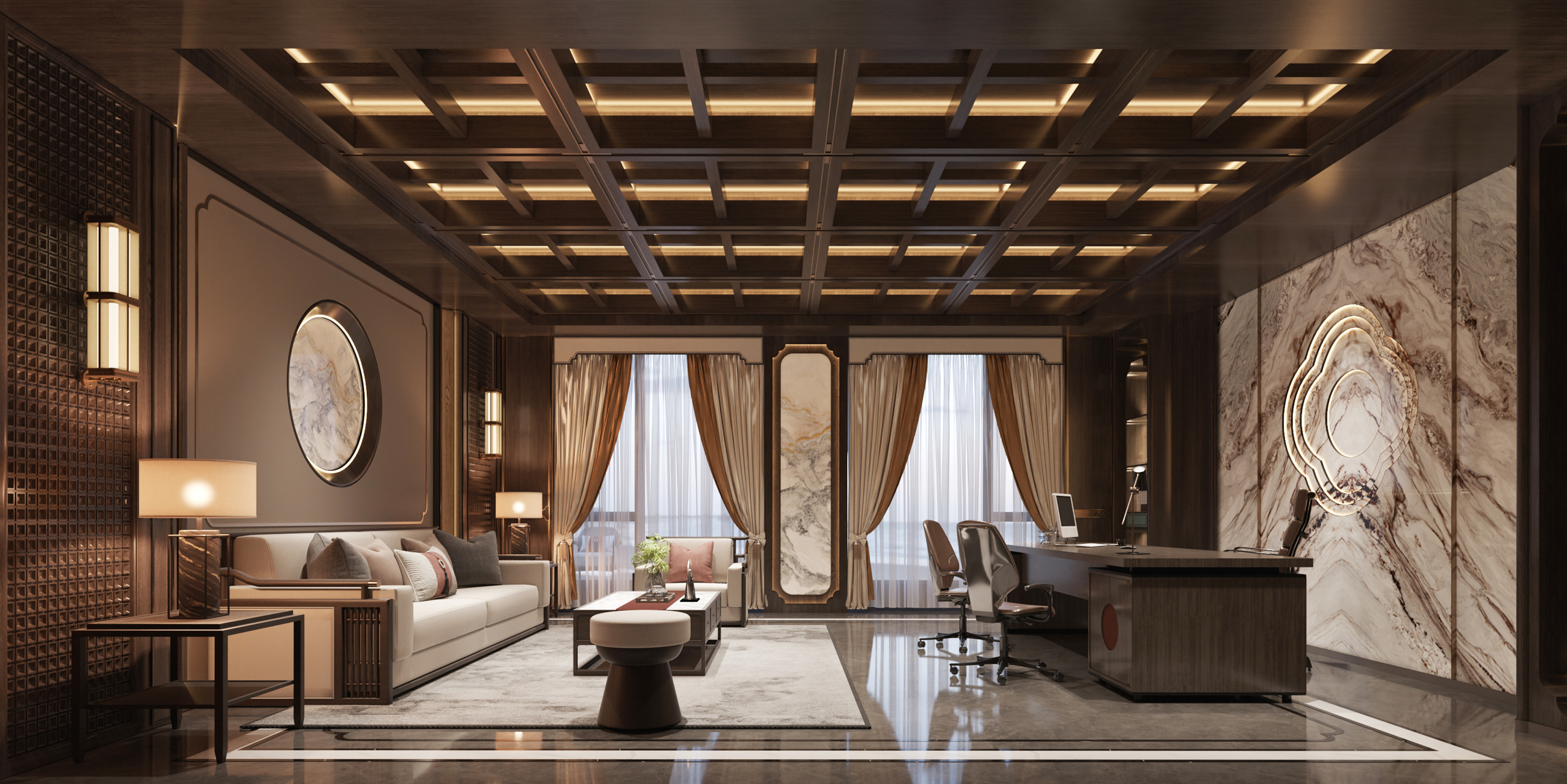 渲染作品 | 中式会所[ID: 114508936]_建e效果图