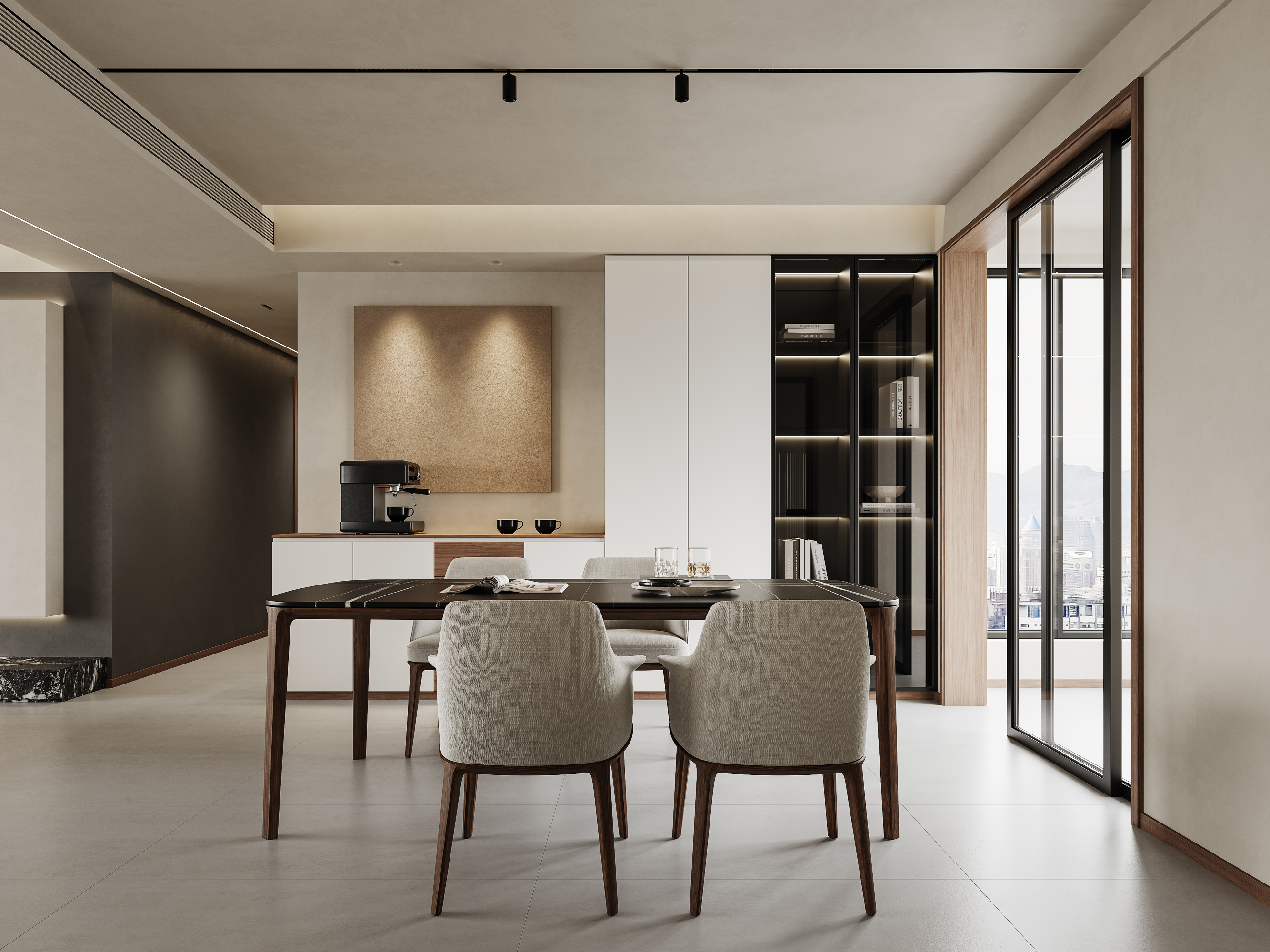 现代简约客餐厅[ID: 114508843]_建e效果图