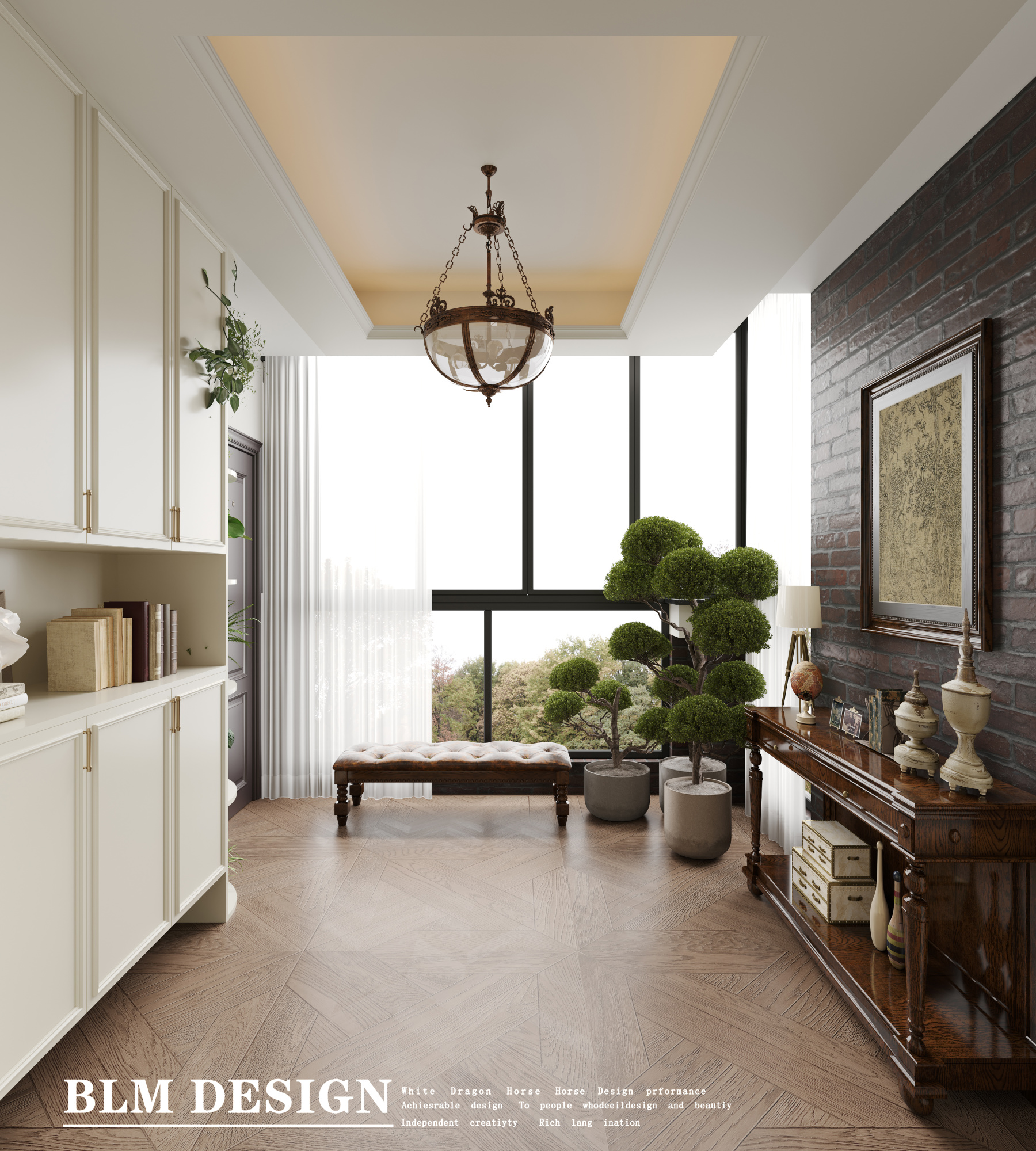 美式家装设计案例[ID: 114508908]_建e效果图