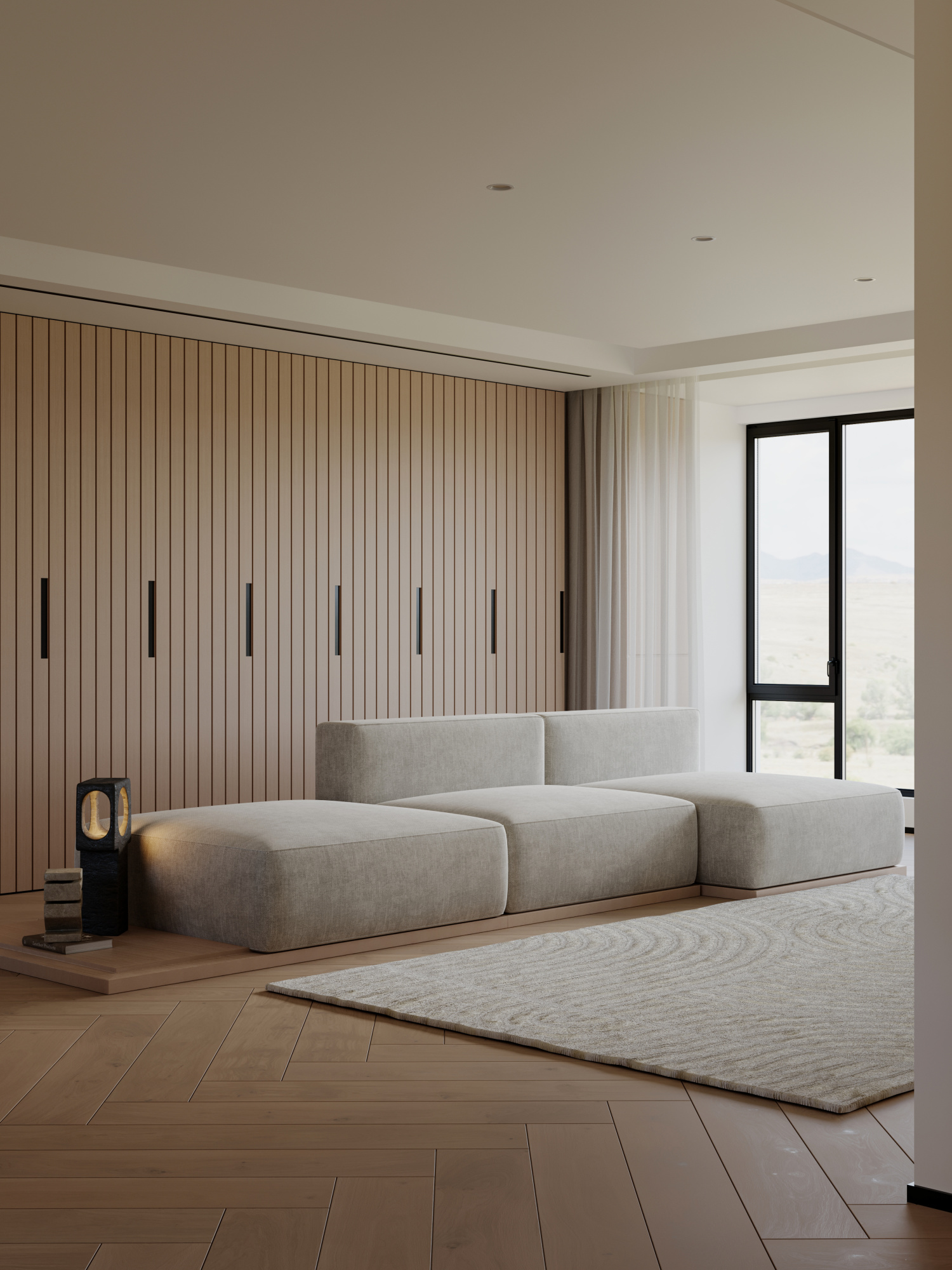 现代原木-白龙马效果图[ID: 114508963]_建e效果图