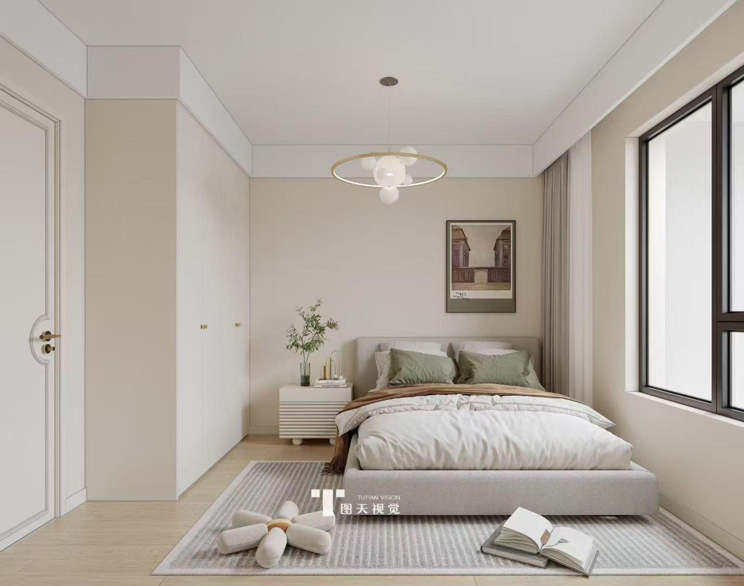 奶油风效果图[ID: 114443433]_建e效果图