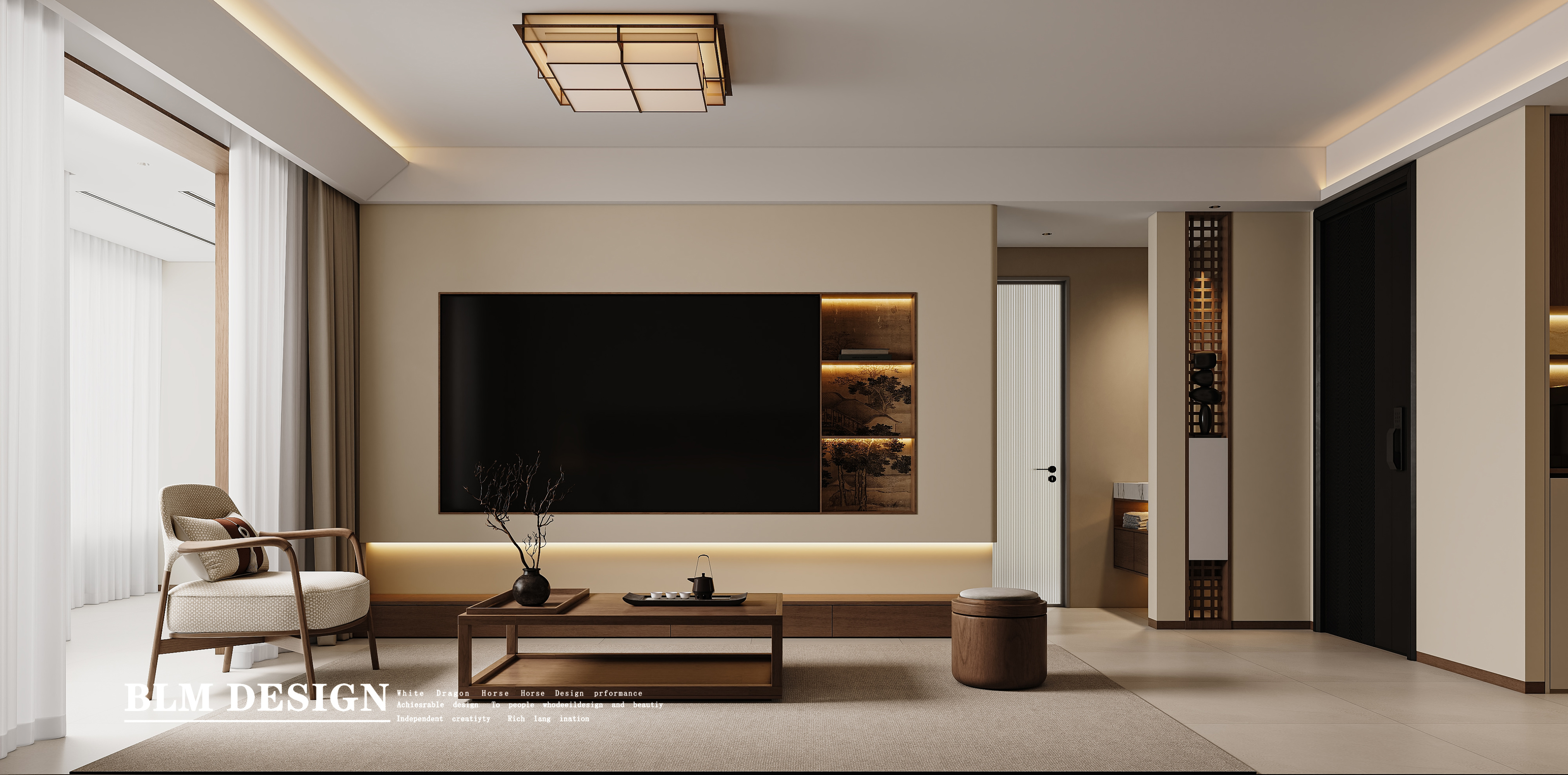 新中式案例[ID: 114443341]_建e效果图