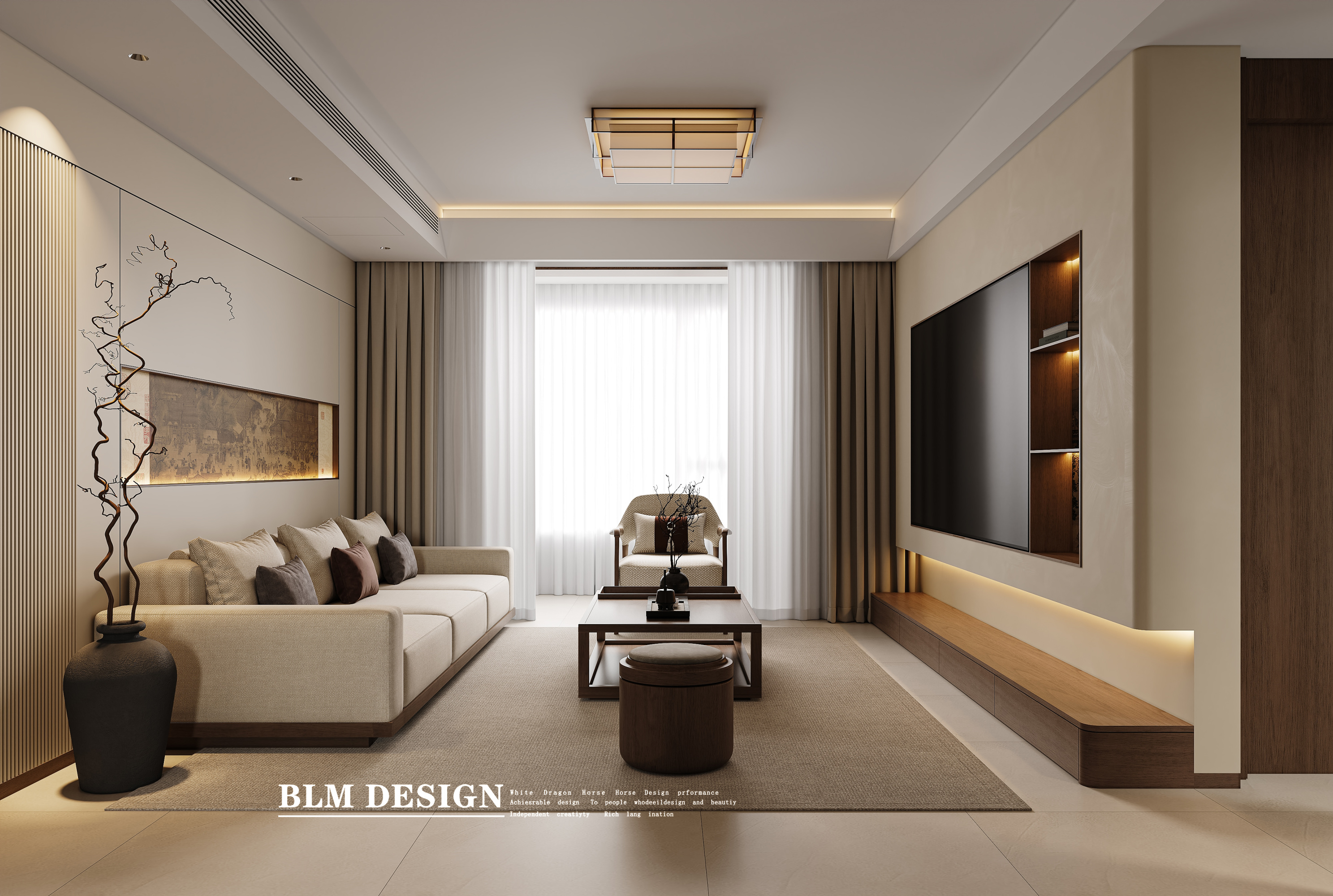 新中式案例[ID: 114443341]_建e效果图