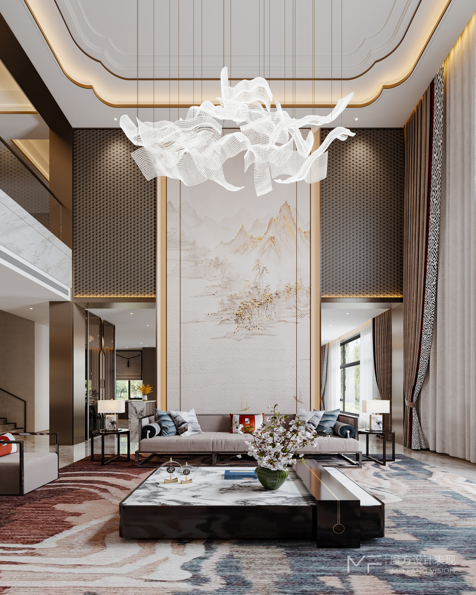 中式别墅[ID: 114443279]_建e效果图
