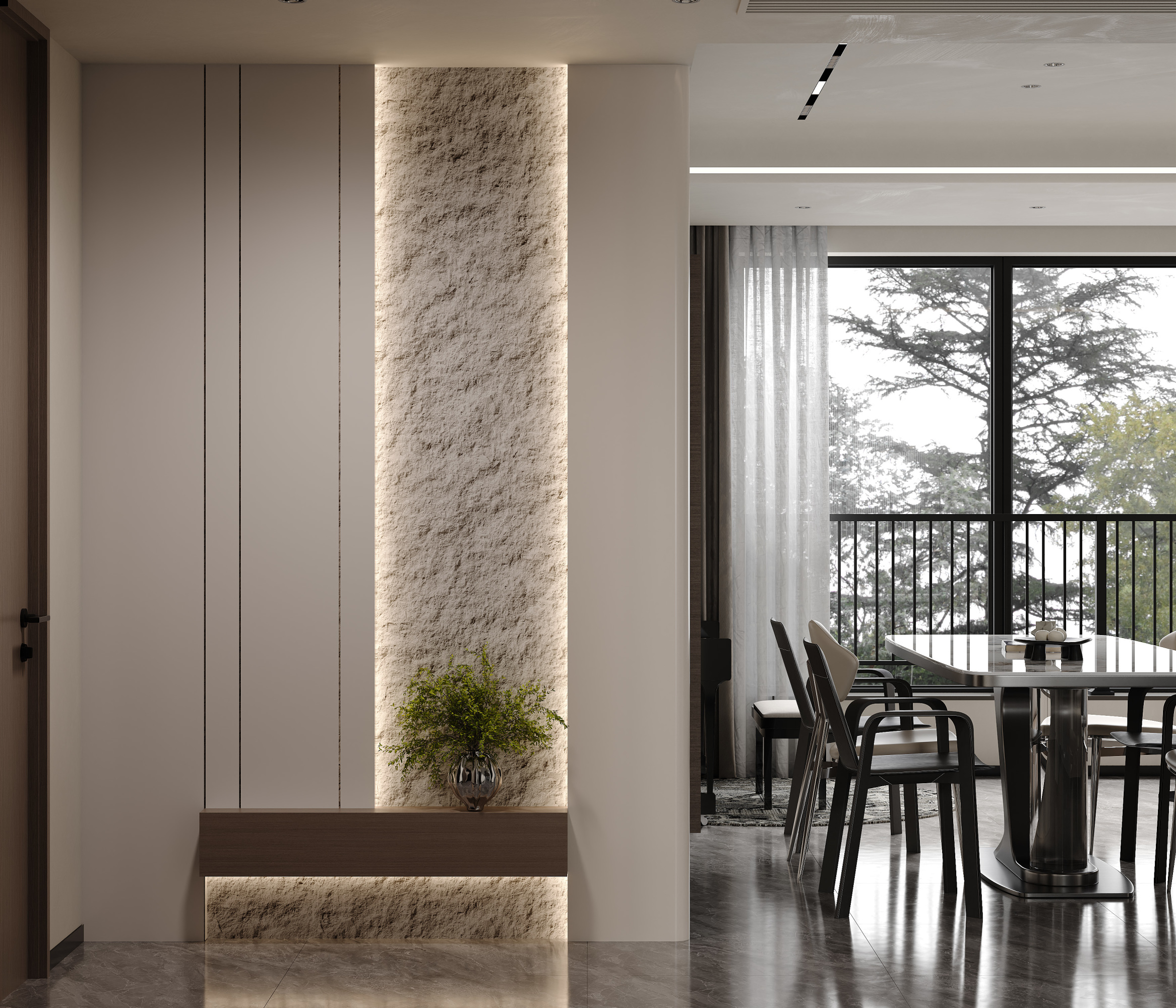 意式客餐厅——白龙马效果图[ID: 115164282]_建e效果图